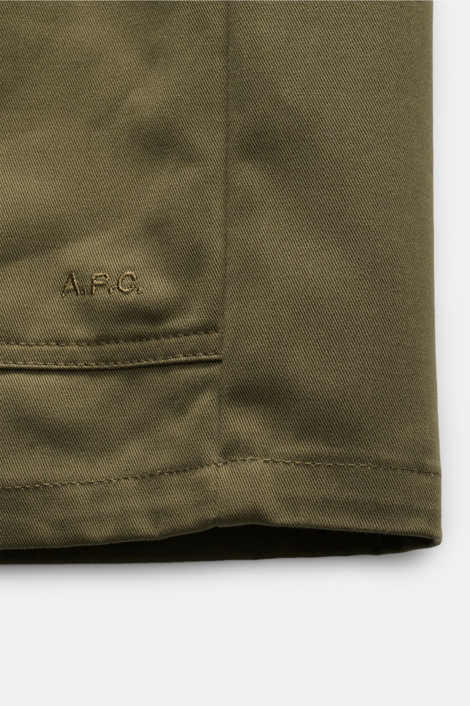 A.P.C. Overshirt 'Kerlouan Logo' oliv