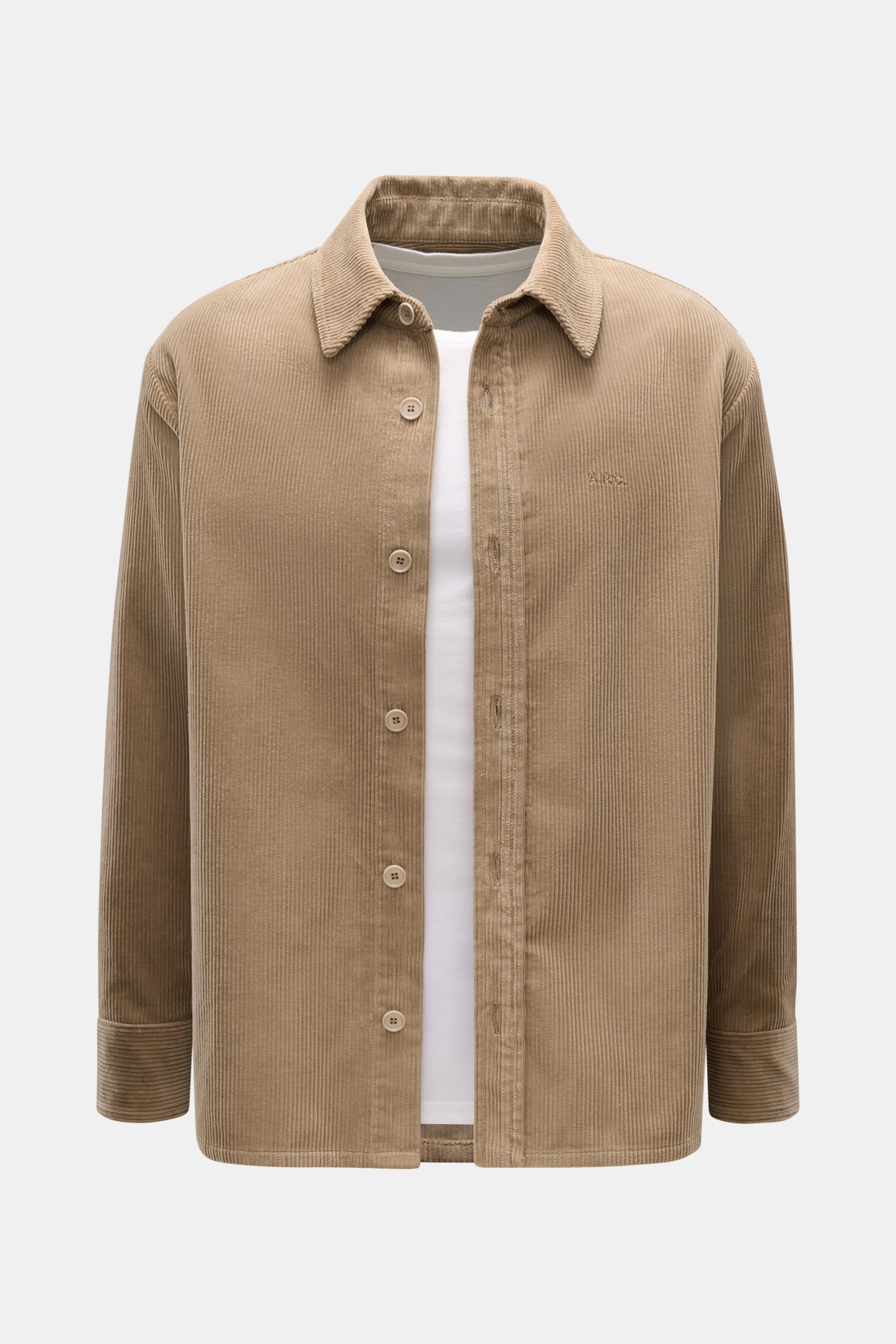A.P.C. Overshirt 'Bobby' graubraun