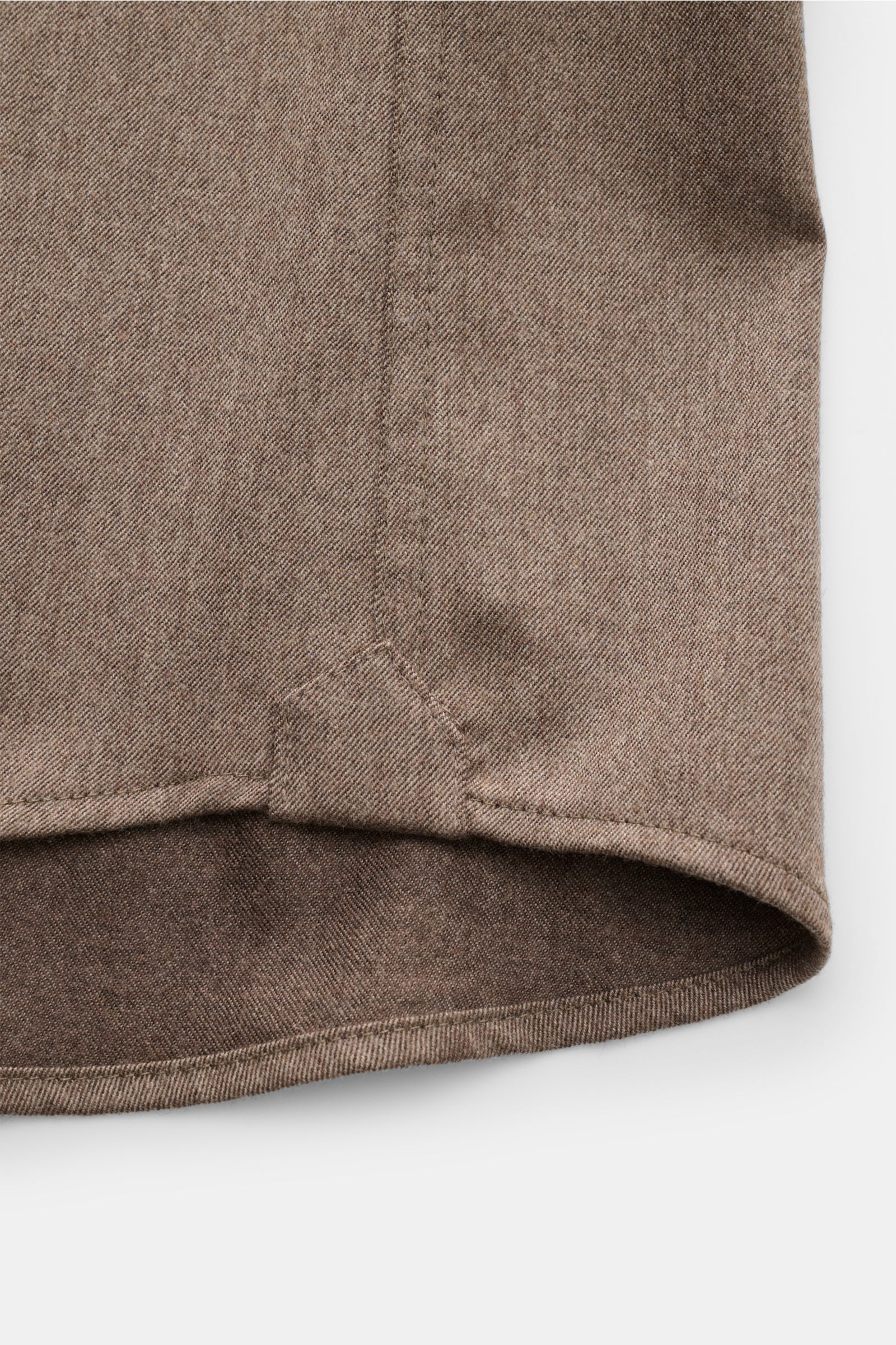 Marco Pescarolo Cashmere Overshirt 'Ribot' graubraun meliert