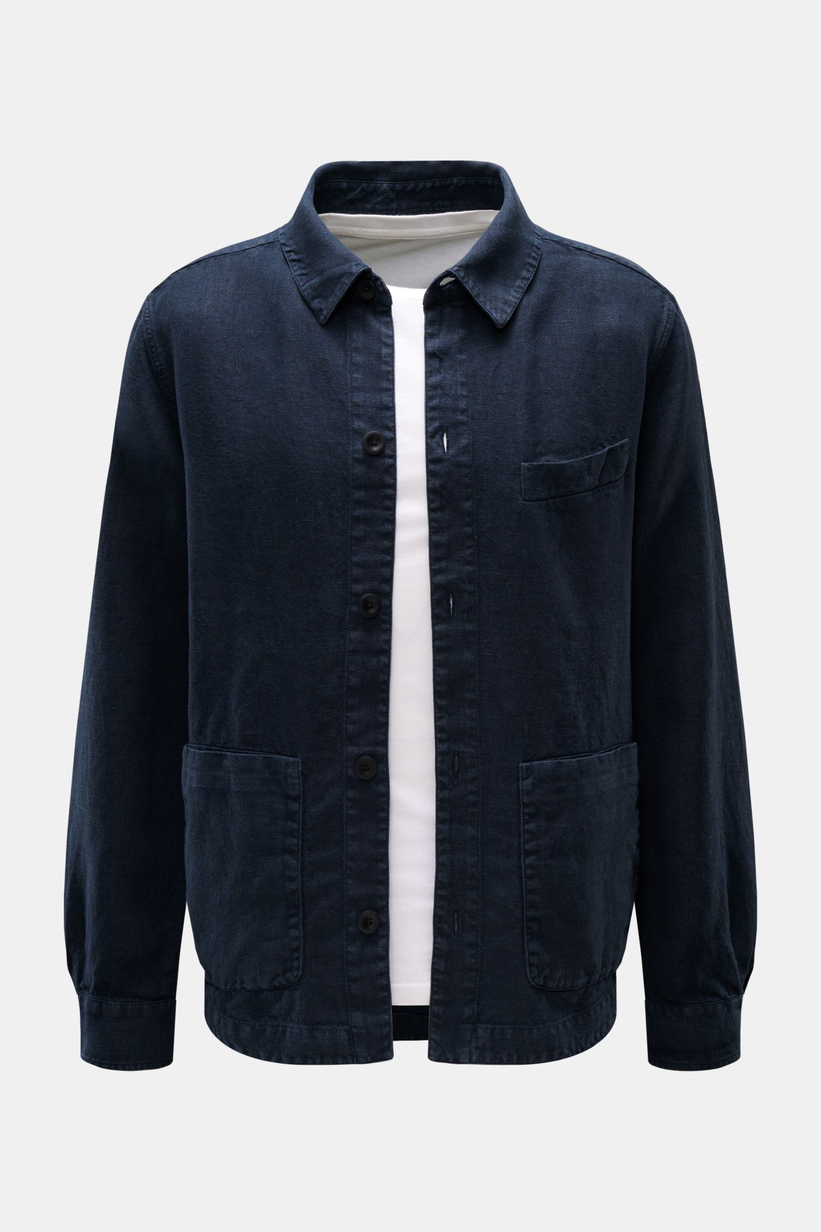 04651/ A trip in a bag Leinen-Overshirt graublau