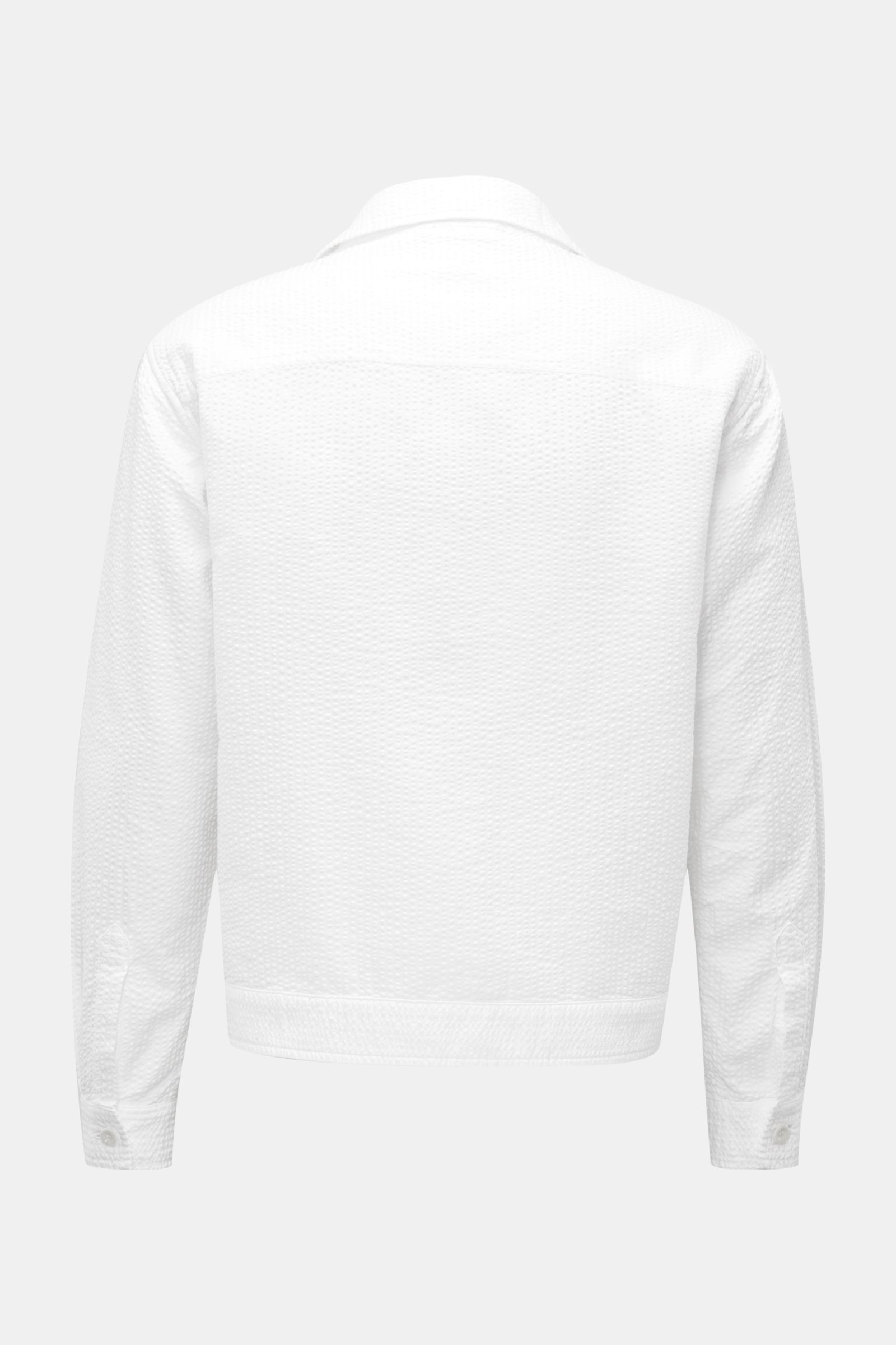 04651/ A trip in a bag Seersucker-Overshirt weiß