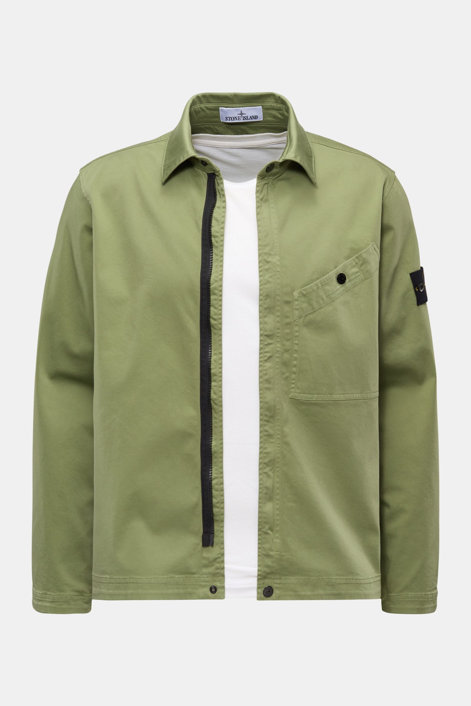STONE  ZIP OVERSHIRT Lサイズ Stone Island Mens Zip Overshirt – Extra Butter