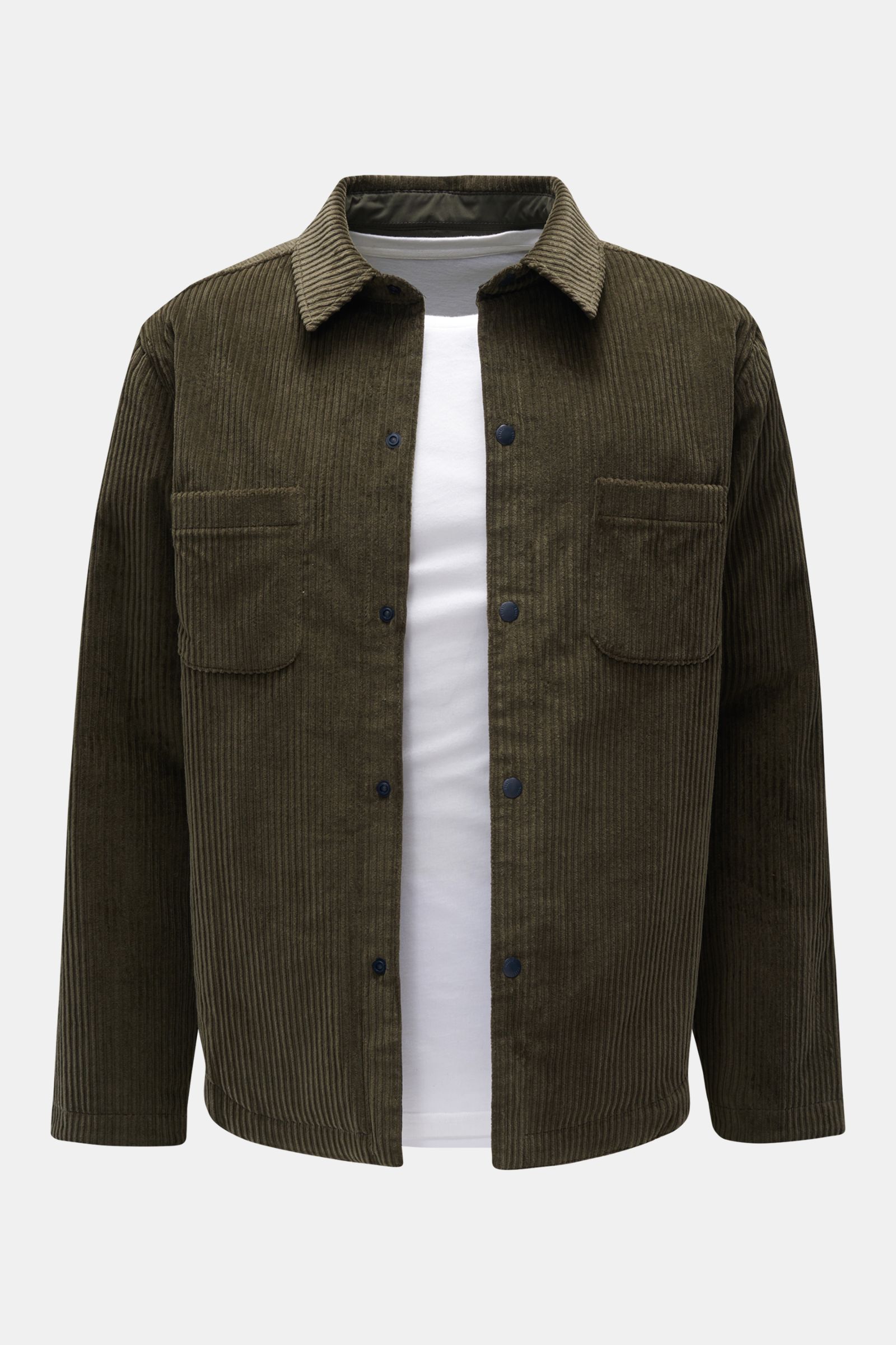 04651/ A trip in a bag Cord-Wendeovershirt 'Reversible' dark olive
