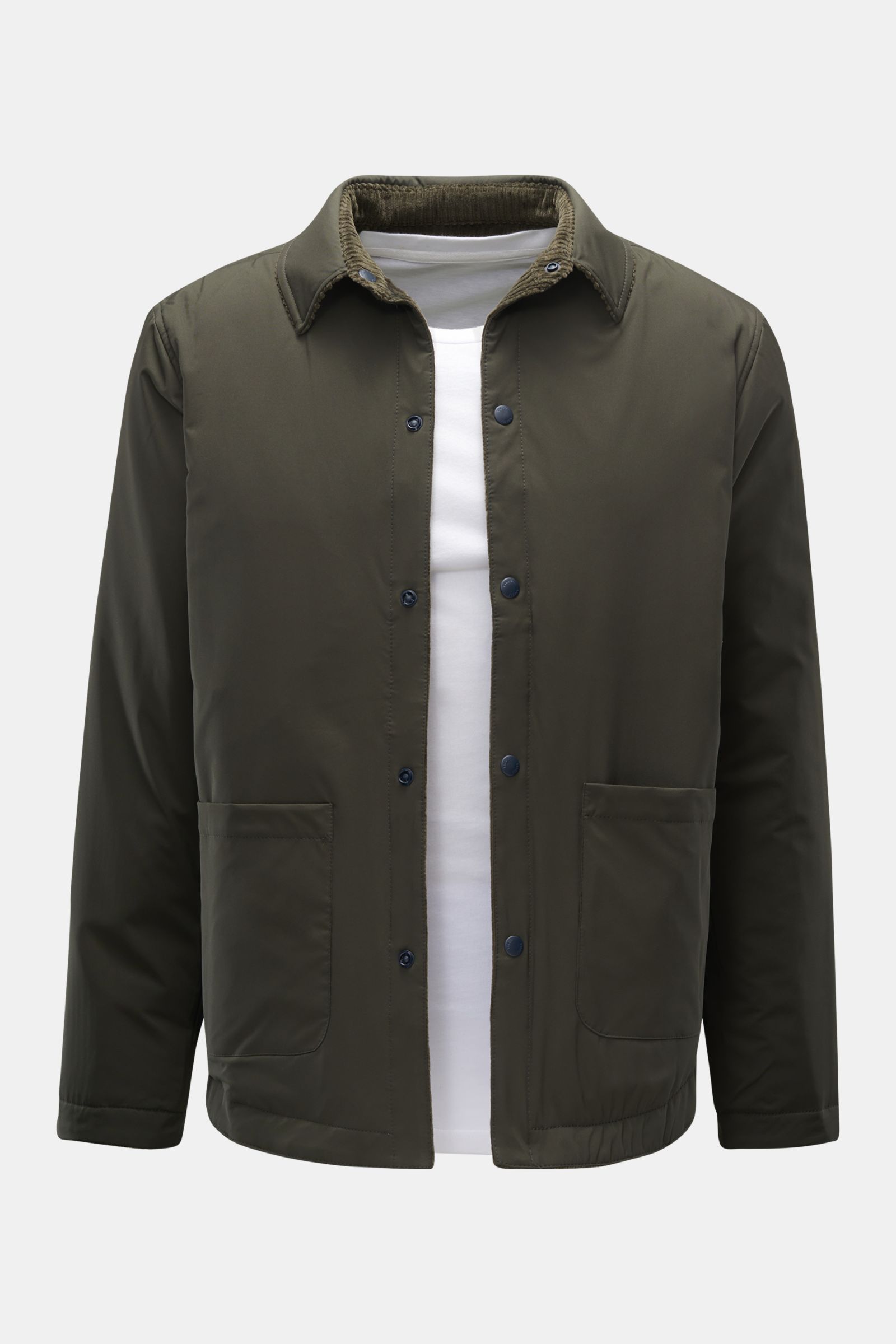 04651/ A trip in a bag Cord-Wendeovershirt 'Reversible' dark olive