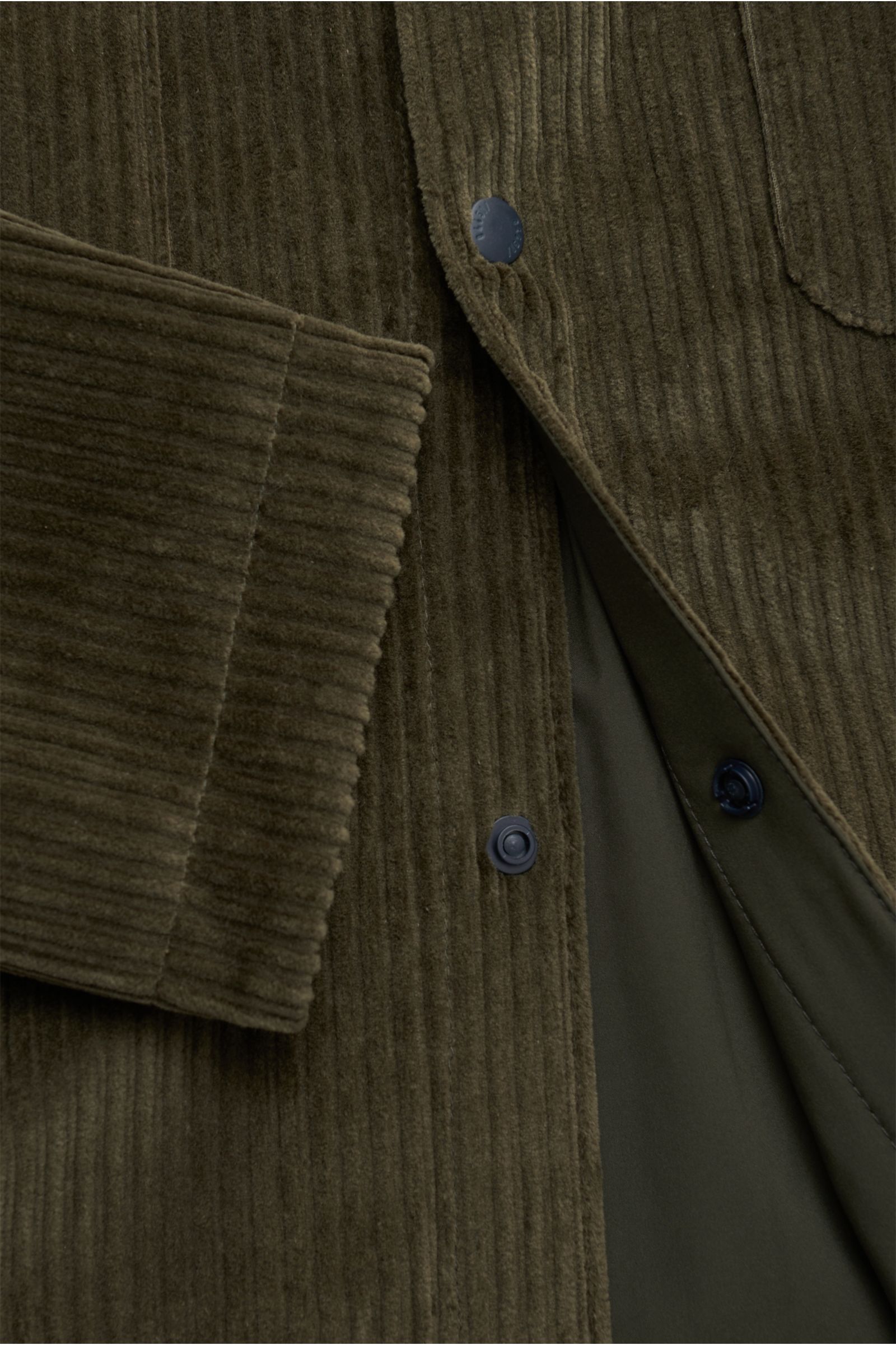 04651/ A trip in a bag Cord-Wendeovershirt 'Reversible' dark olive