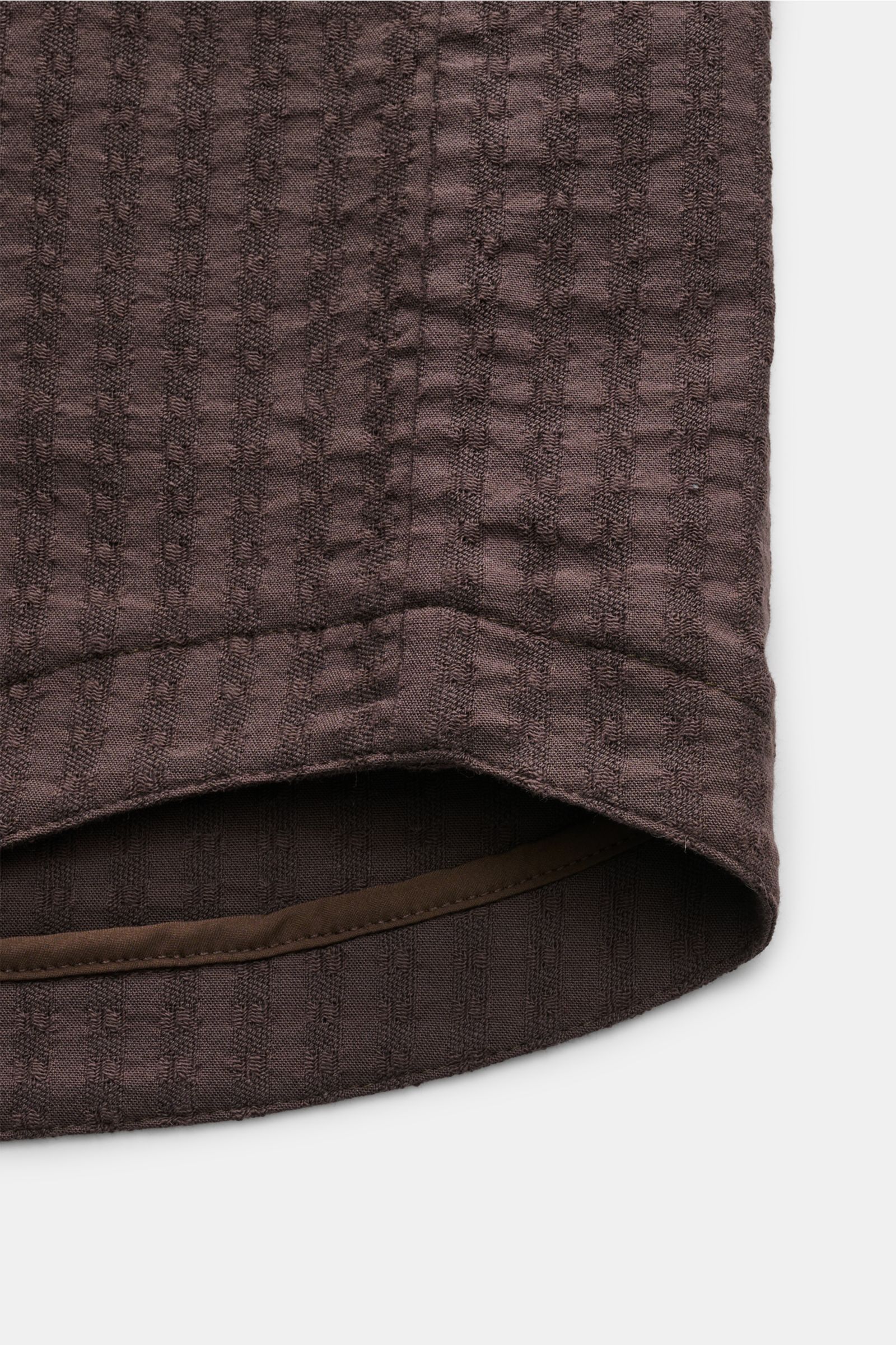 04651/ A trip in a bag Overshirt 'Waffle Jacket' dunkelbraun