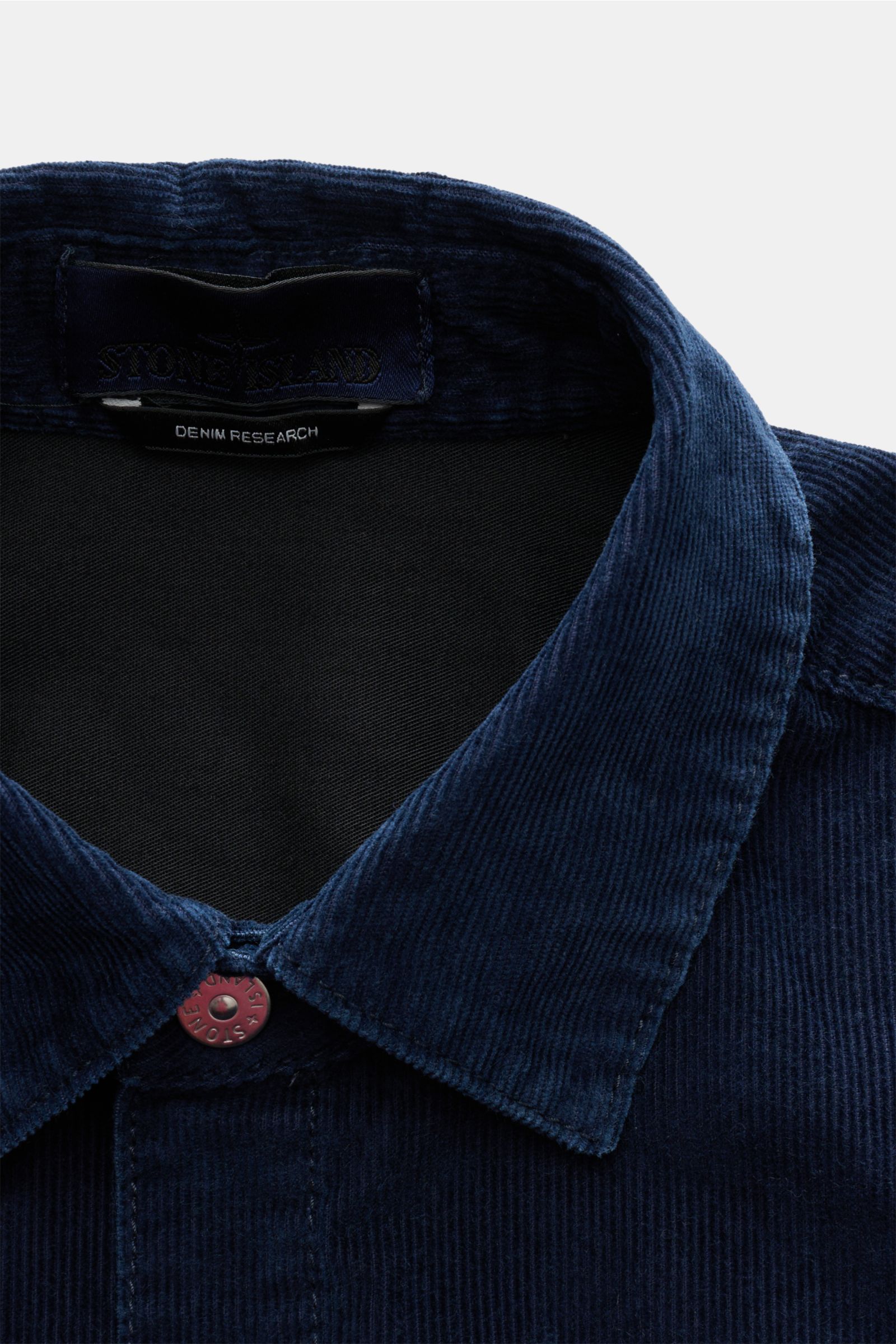 Stone Island Cord-Overshirt 'Micro Corduroy-Rinsed' navy
