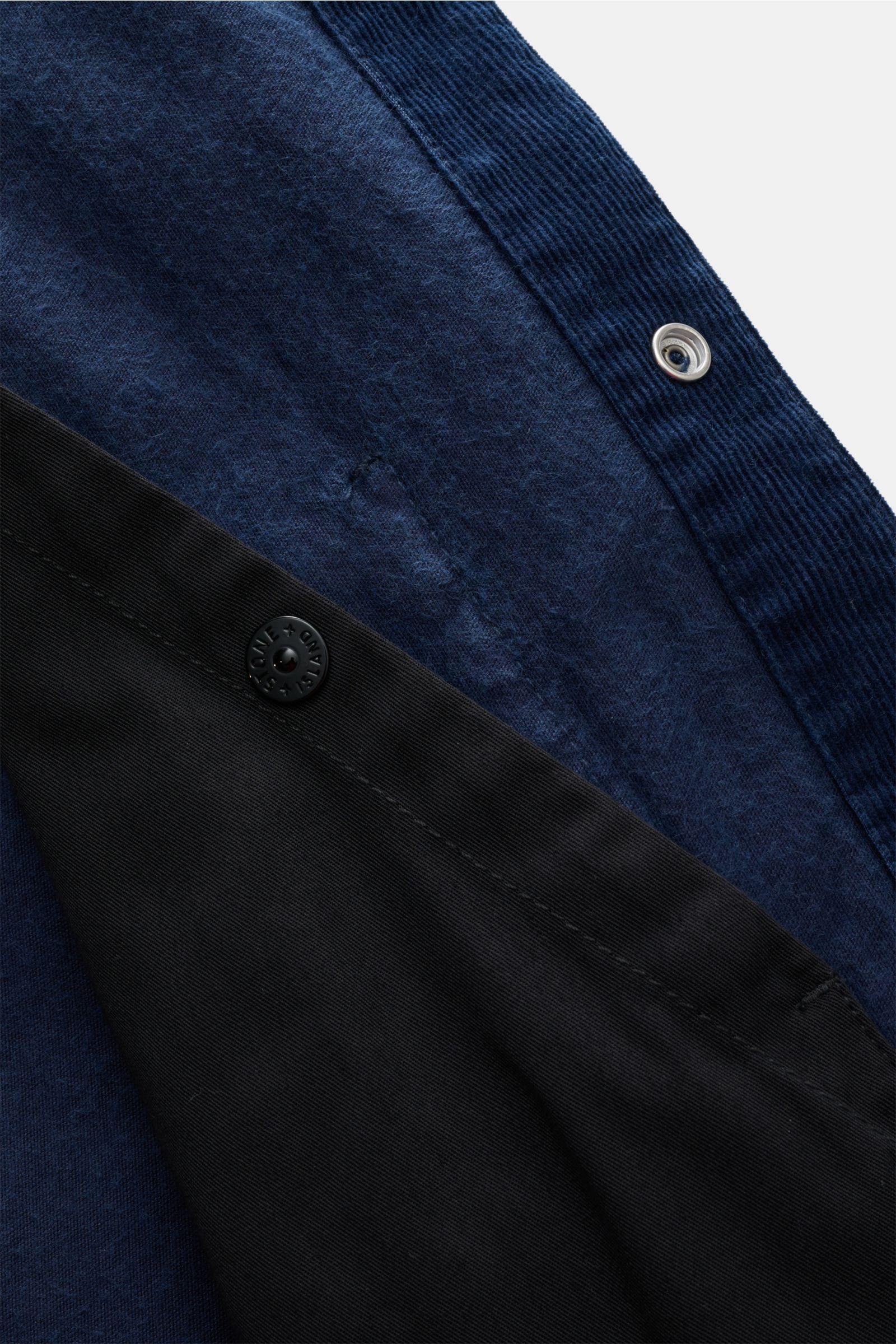 Stone Island Cord-Overshirt 'Micro Corduroy-Rinsed' navy