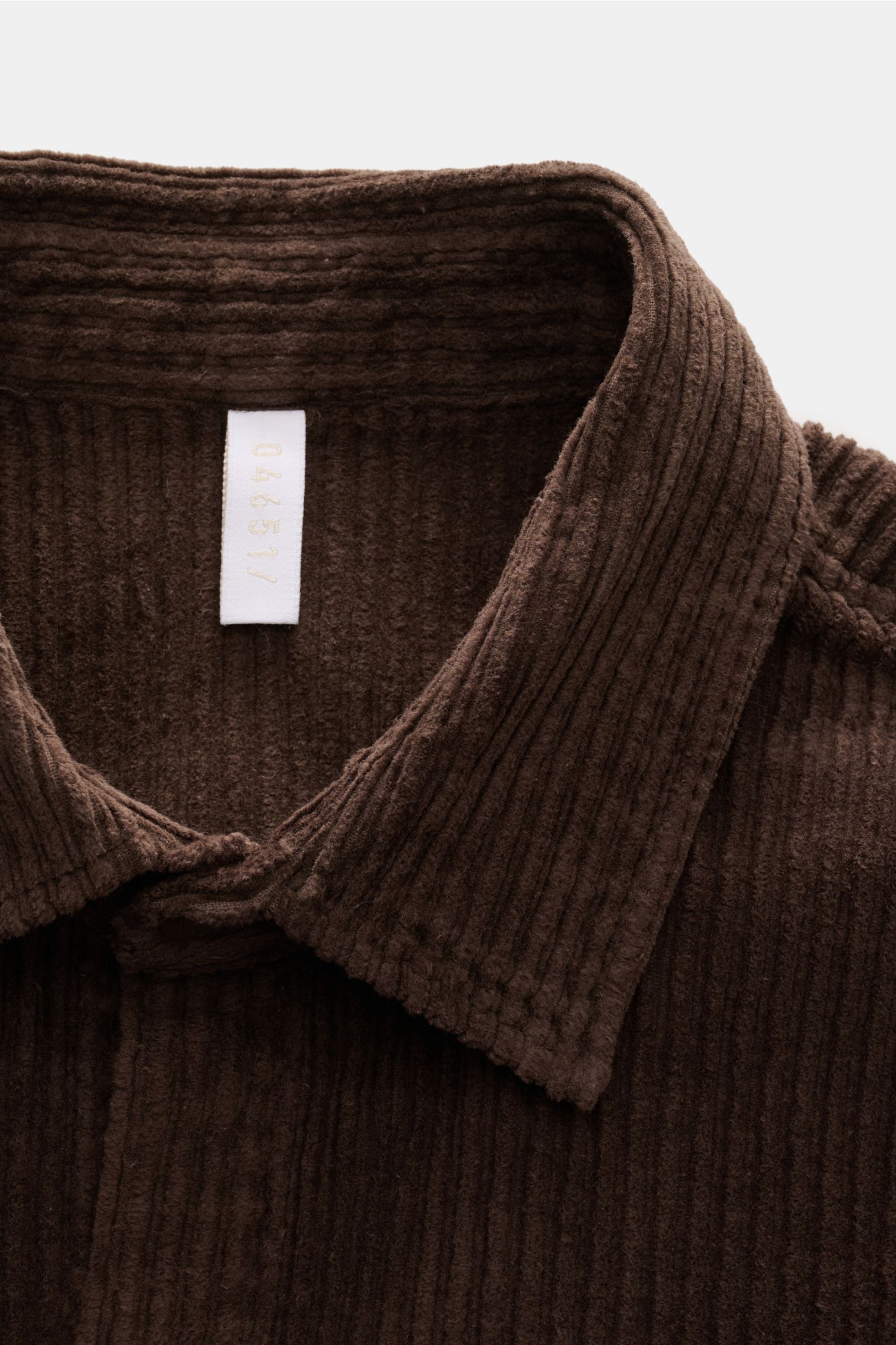 04651/ A trip in a bag Cord-Overshirt dunkelbraun