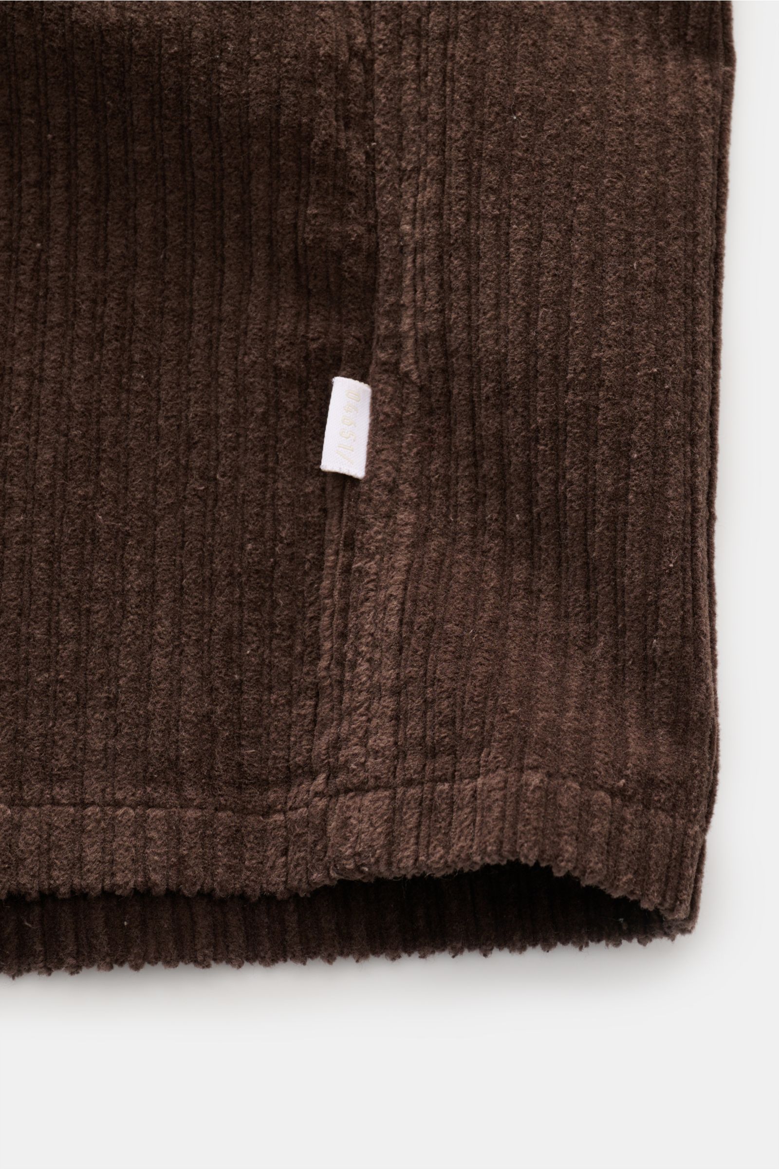 04651/ A trip in a bag Cord-Overshirt dunkelbraun