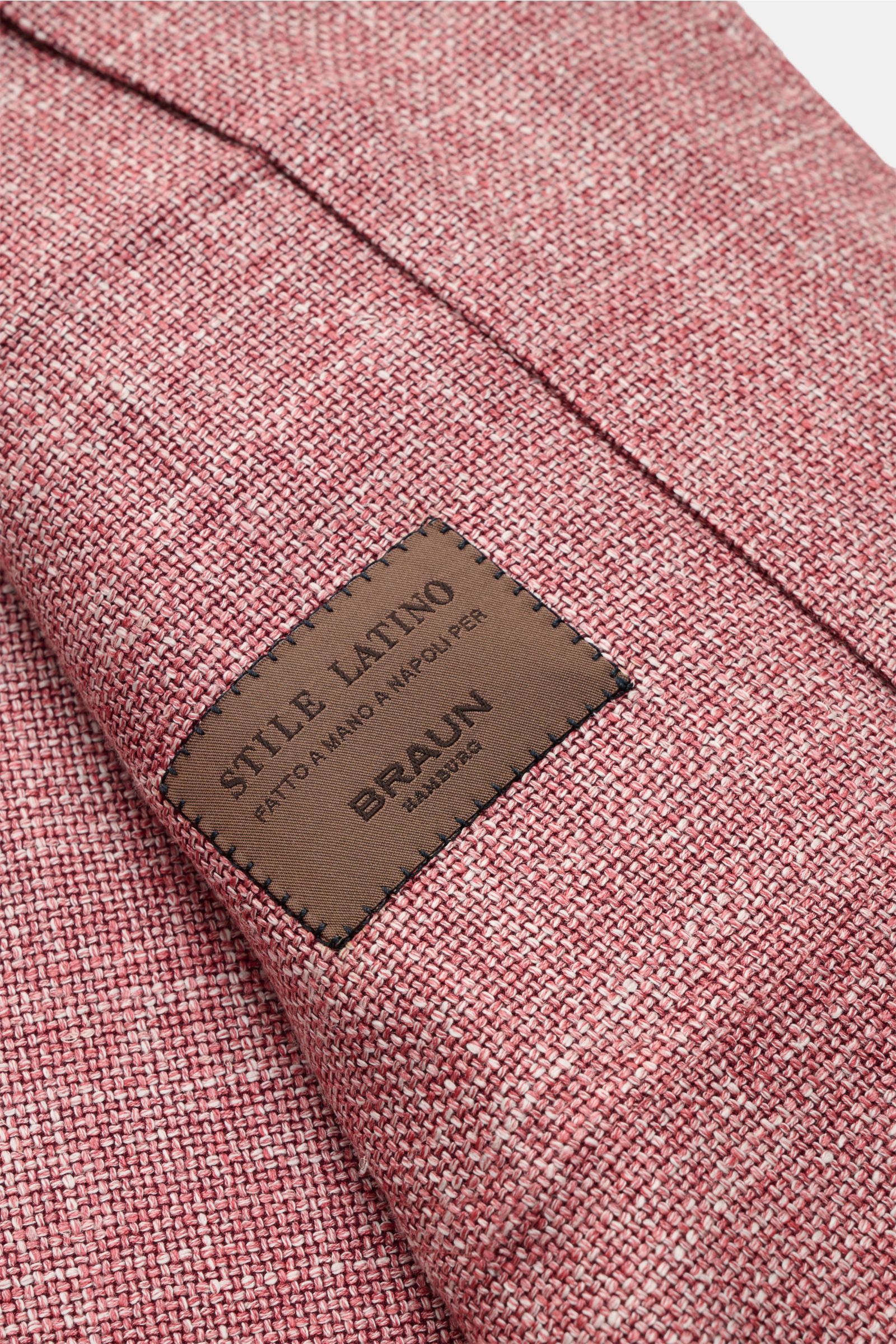 Stile Latino Overshirt 'Gu Texas' dunkelrot/offwhite meliert