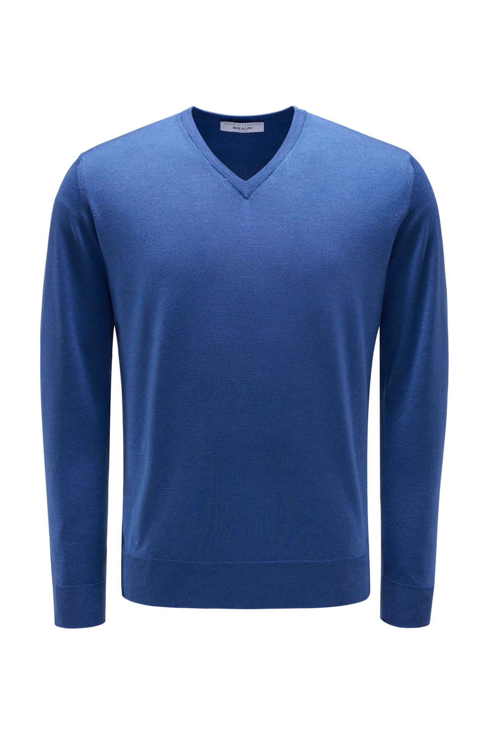 V-Neck Pullover blau