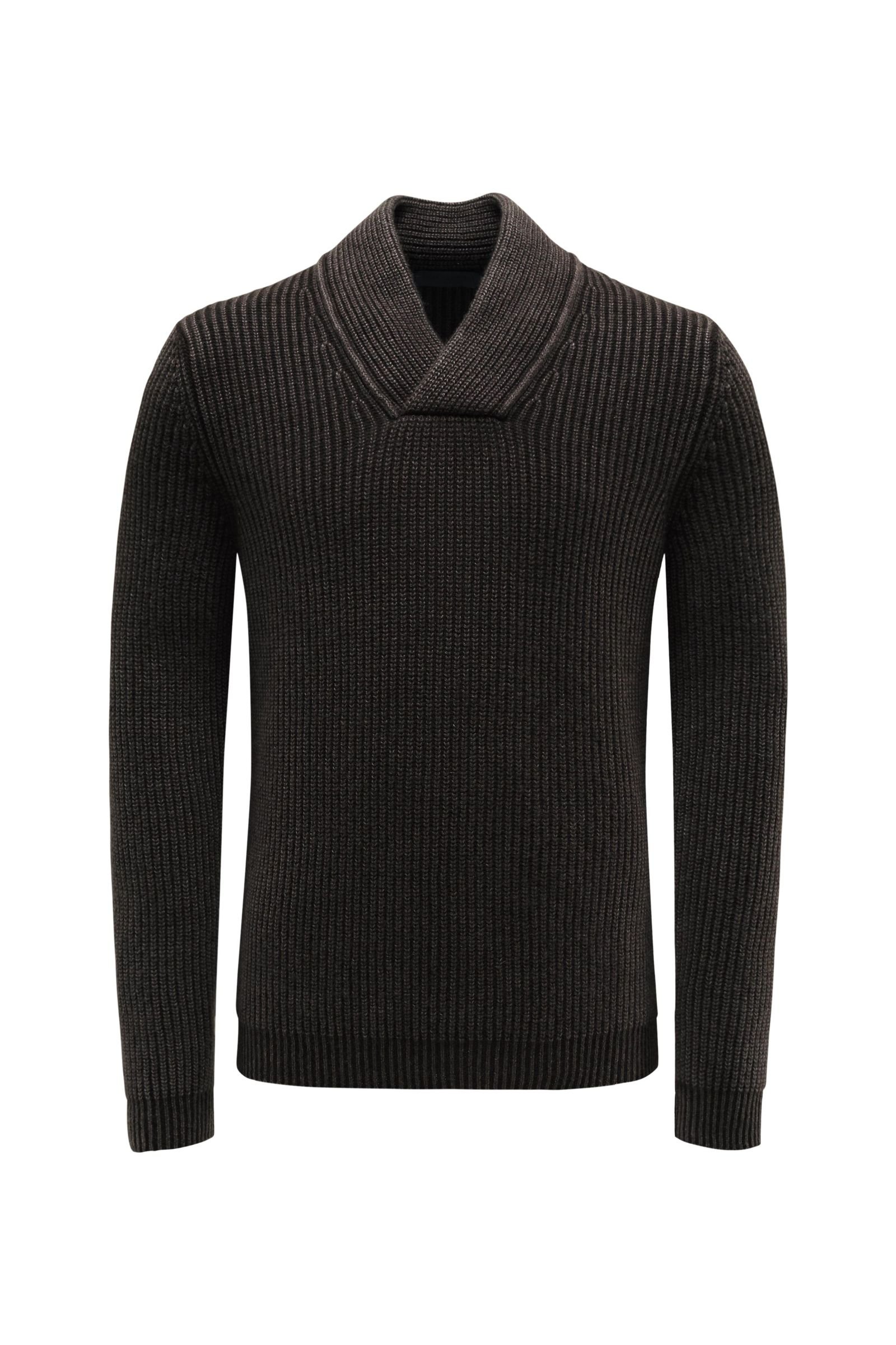 Cashmere V-neck jumper 'Prosperus' grey-brown