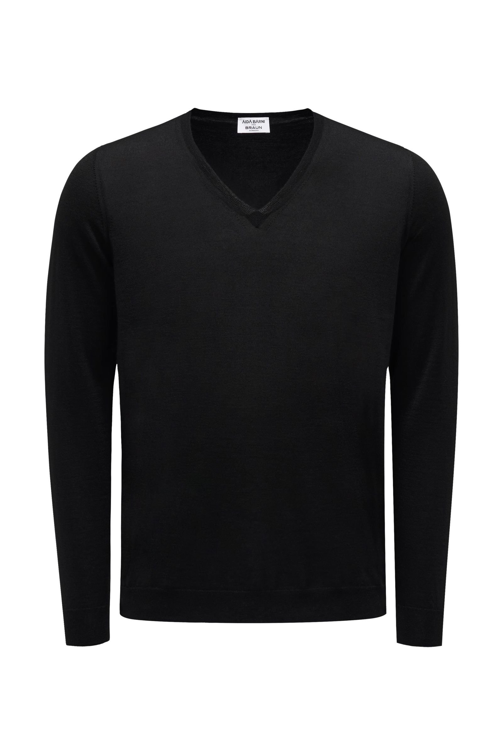 Cashmere V-neck jumper black
