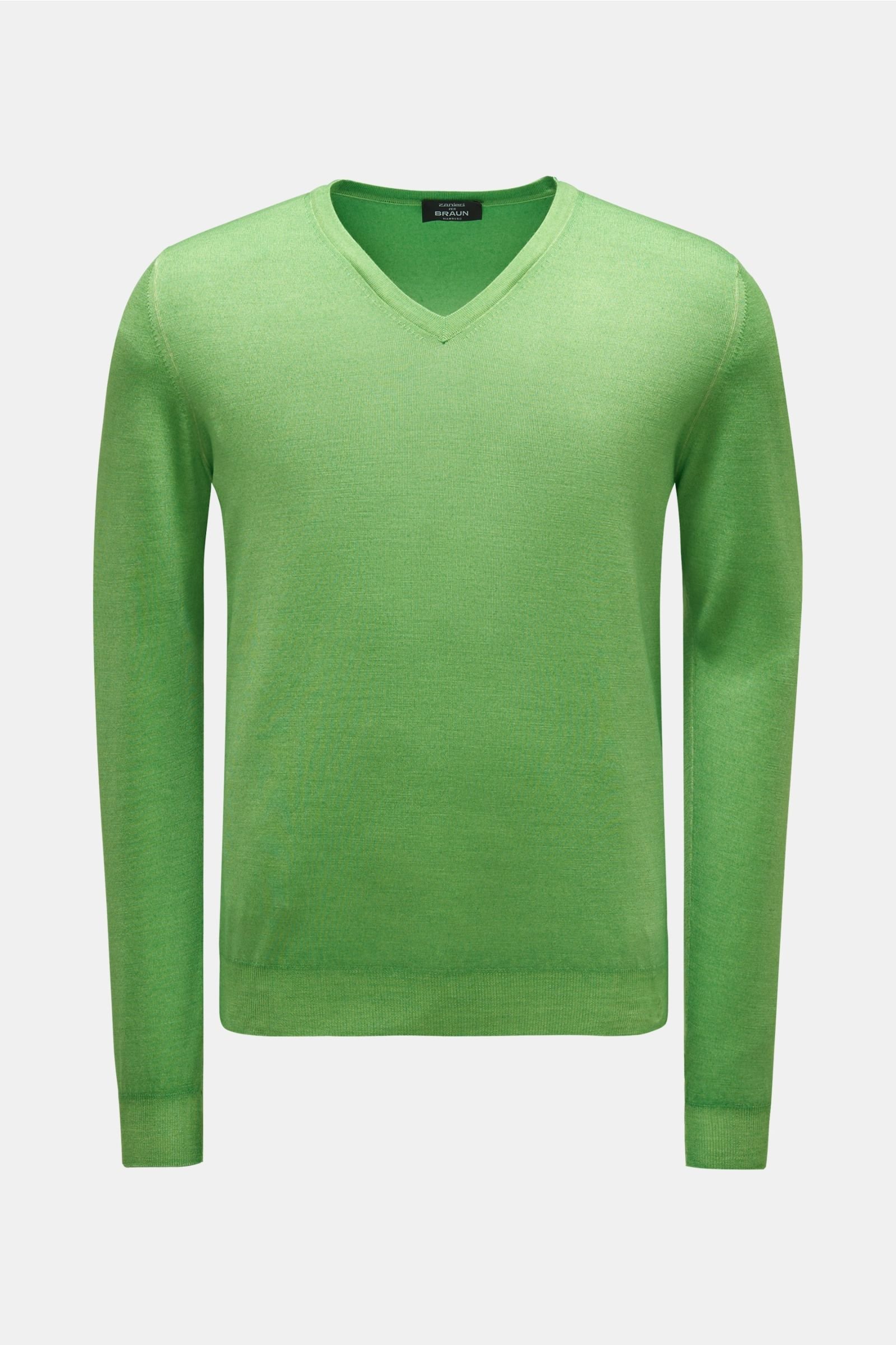 V-neck jumper green