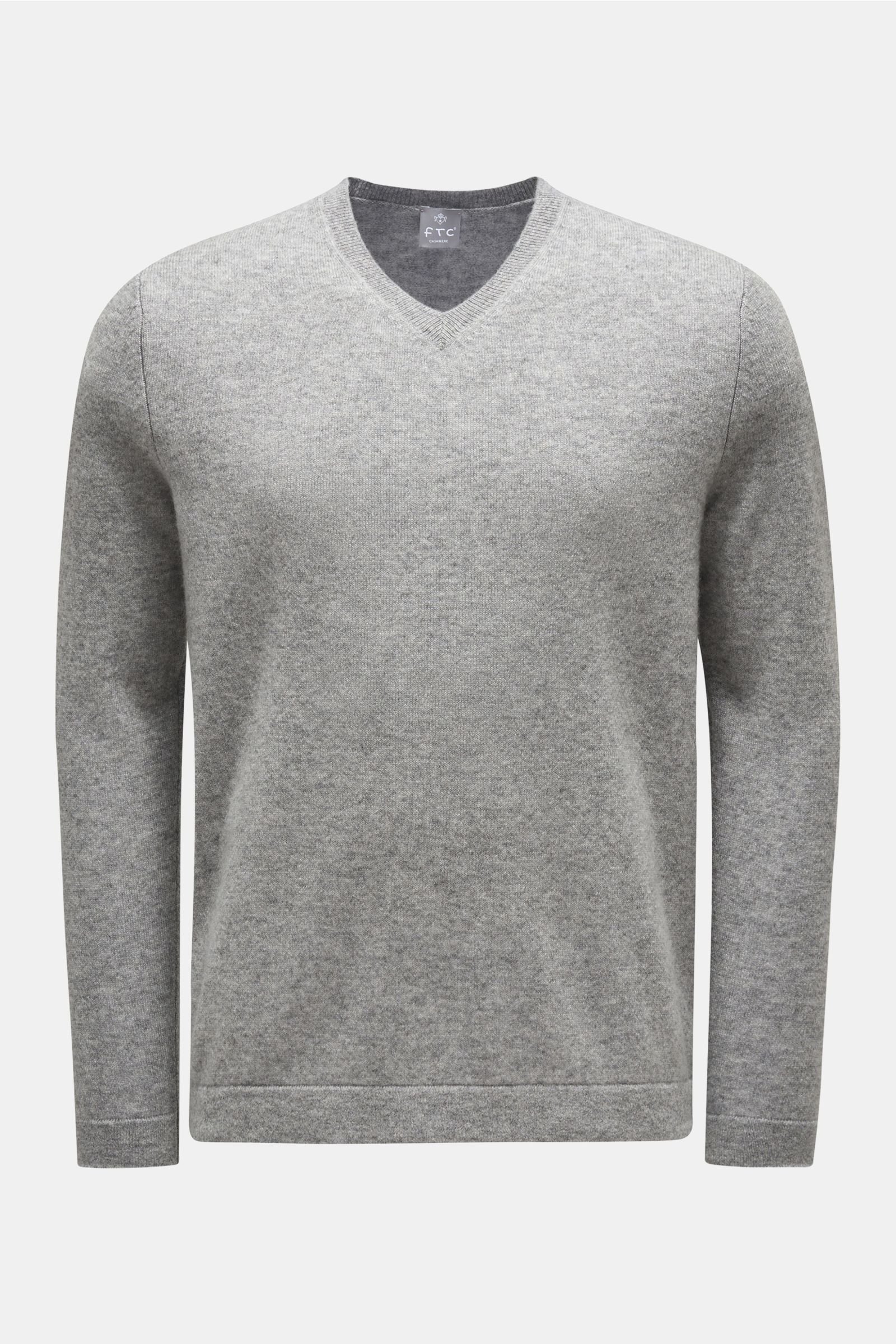 Cashmere V-neck jumper grey