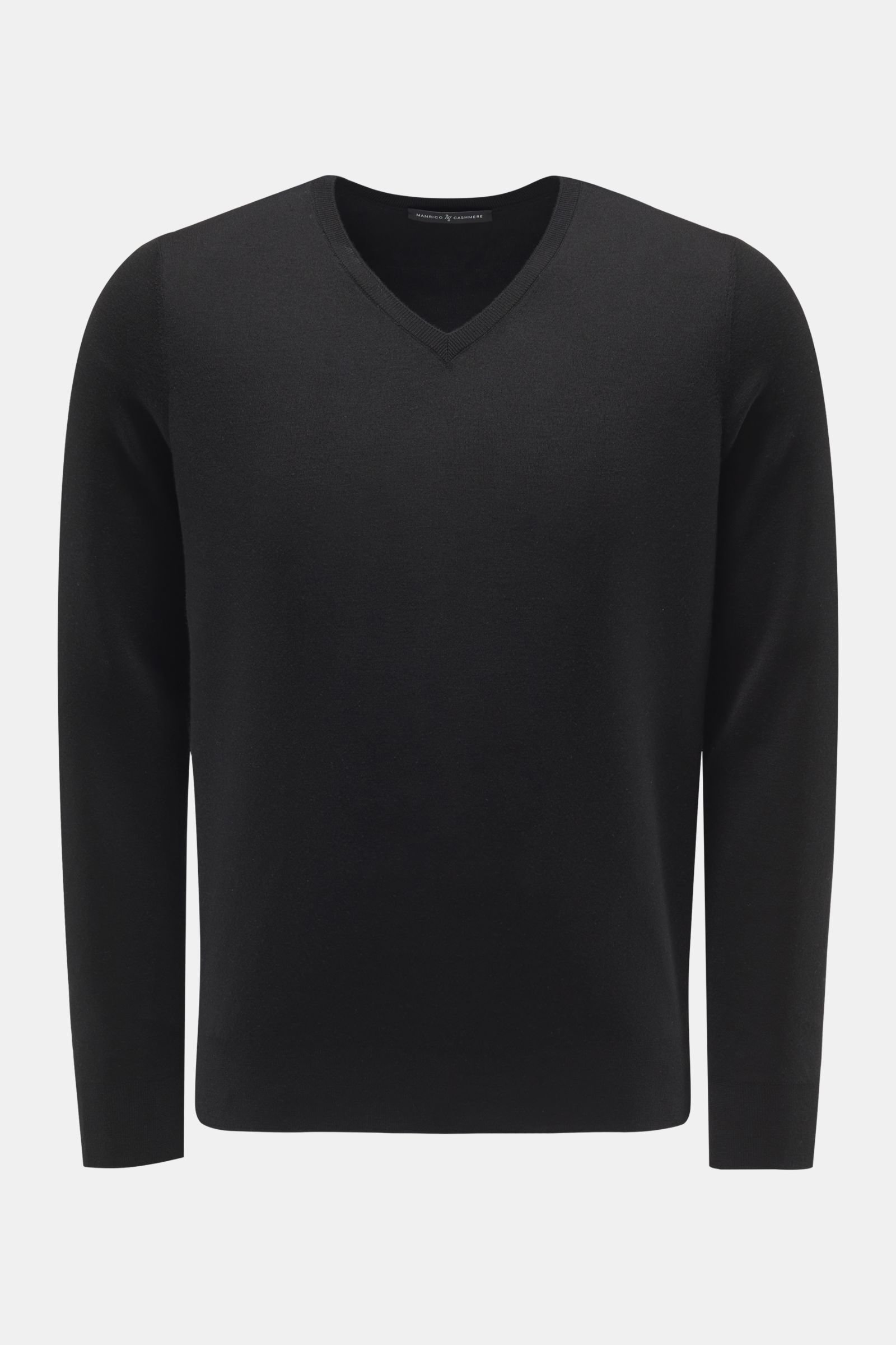 Cashmere Feinstrick-Pullover schwarz