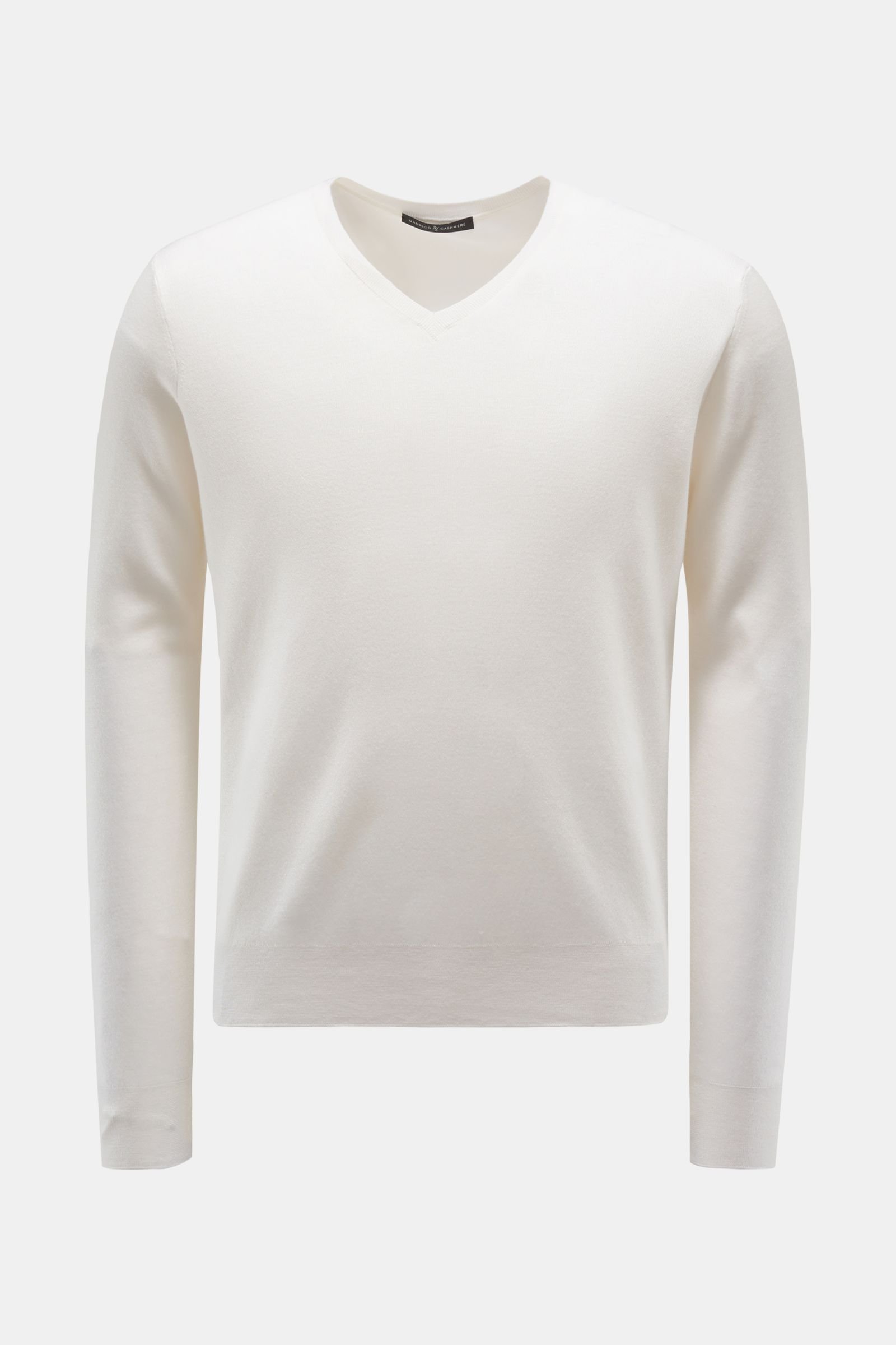 Cashmere Feinstrick-Pullover offwhite