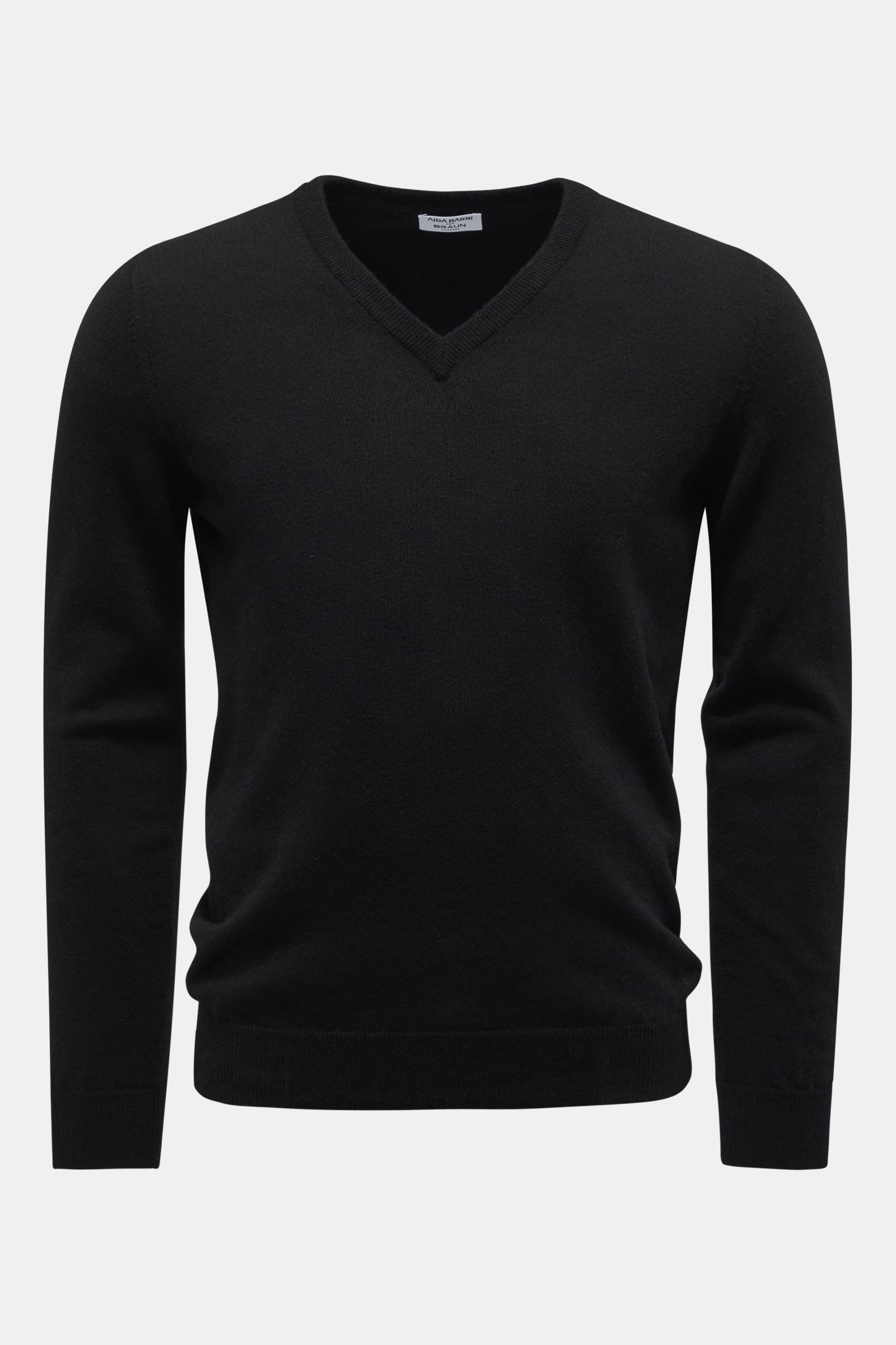 Cashmere V-Neck Pullover schwarz