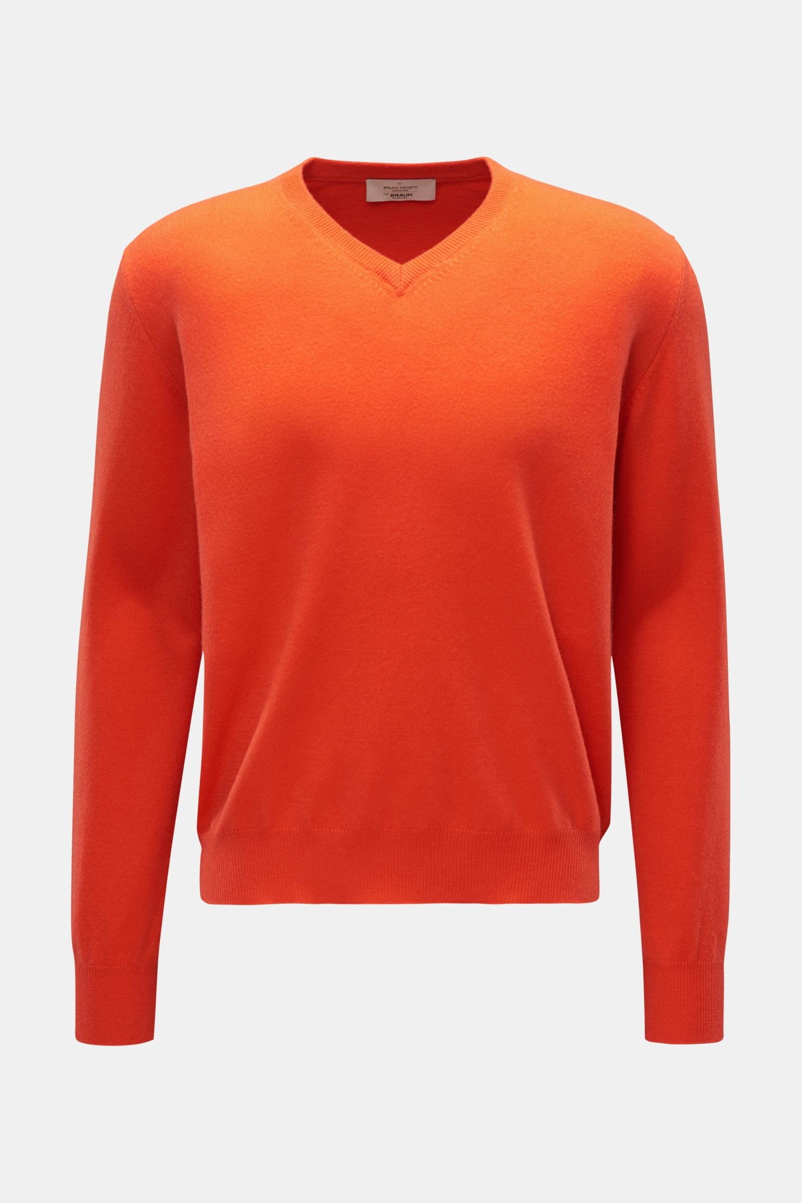Cashmere V-Neck Pullover orange 