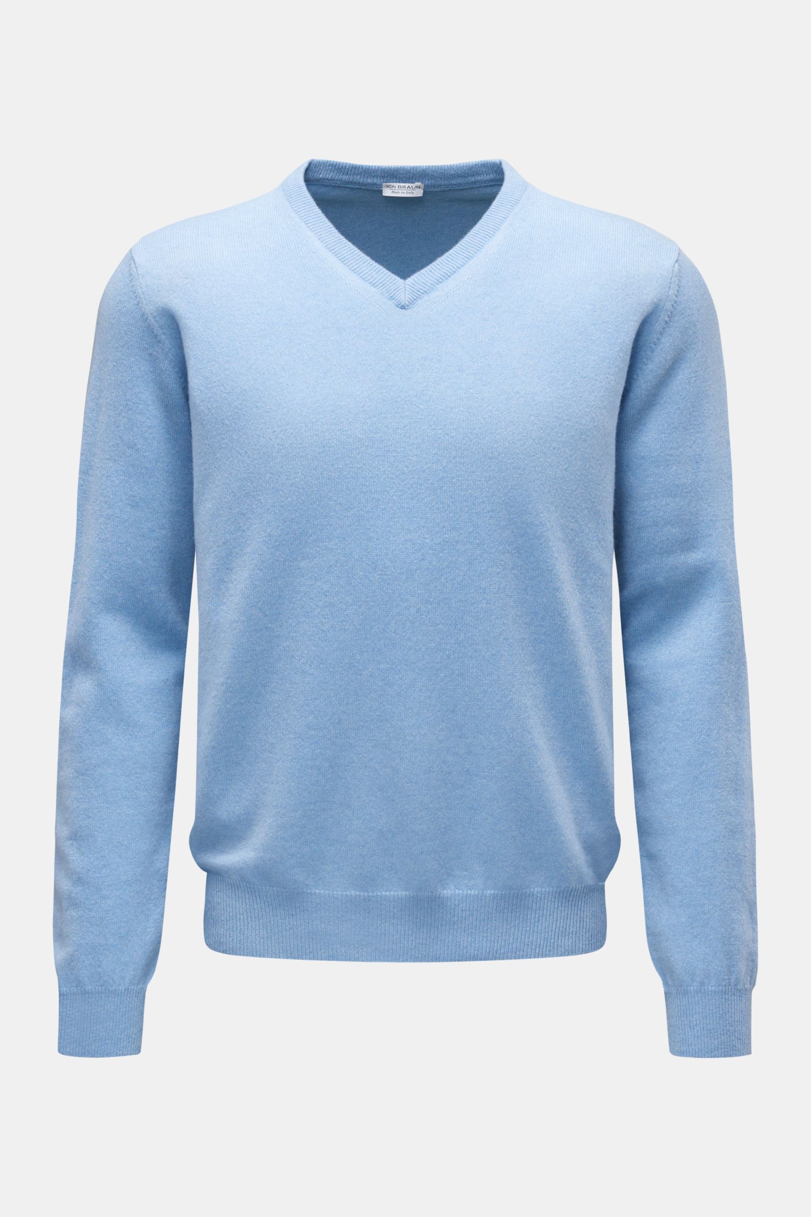 von Braun Cashmere V-neck jumper light blue