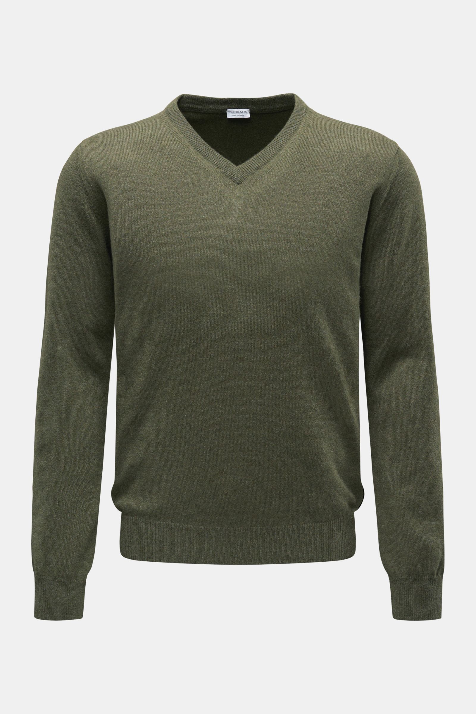 von Braun Cashmere V-neck jumper olive
