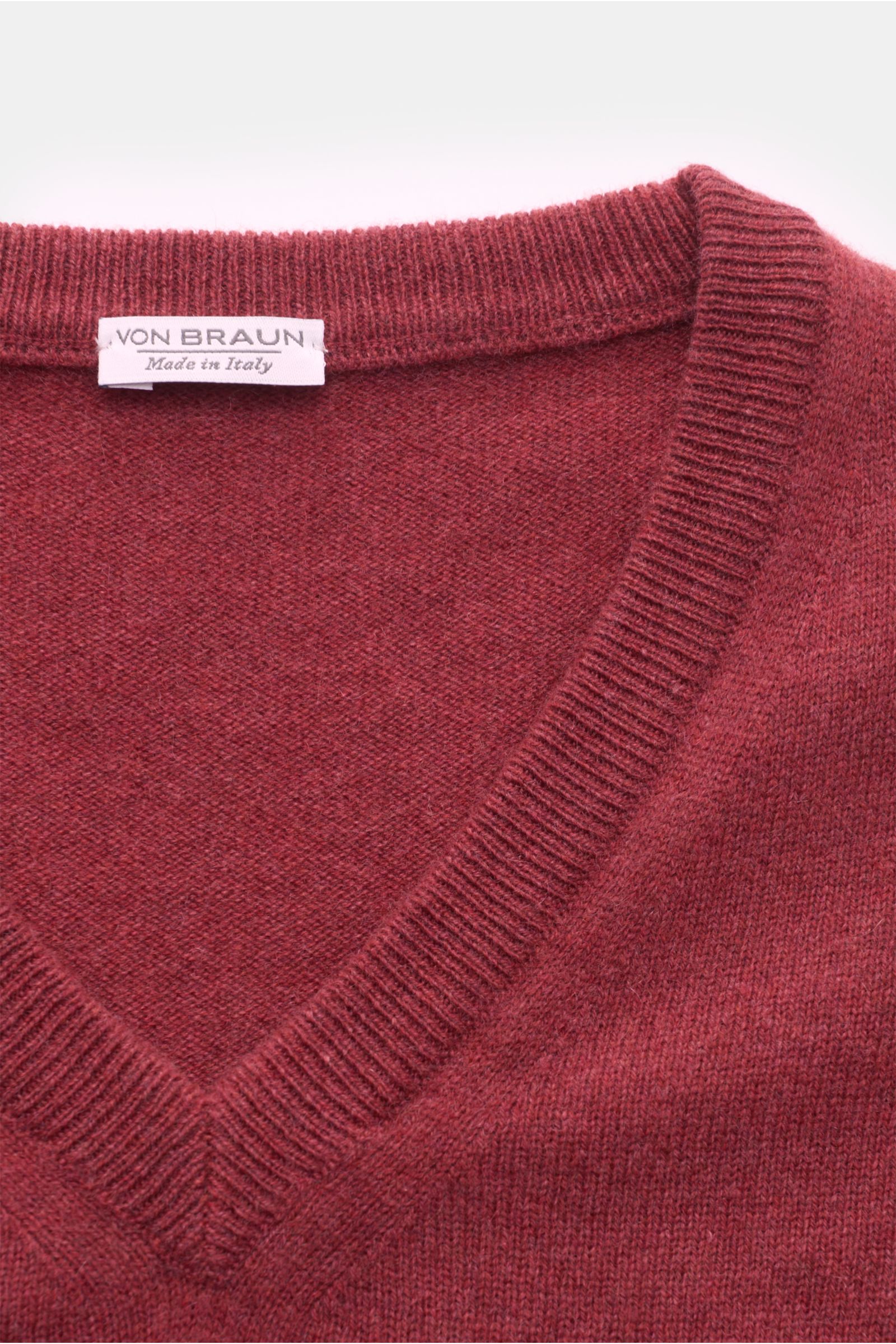 von Braun Cashmere V-neck jumper red