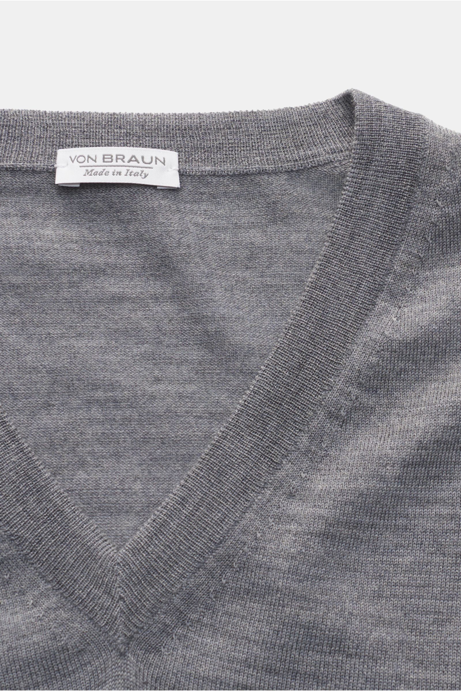 von Braun Feinstrick V-Neck Pullover grau