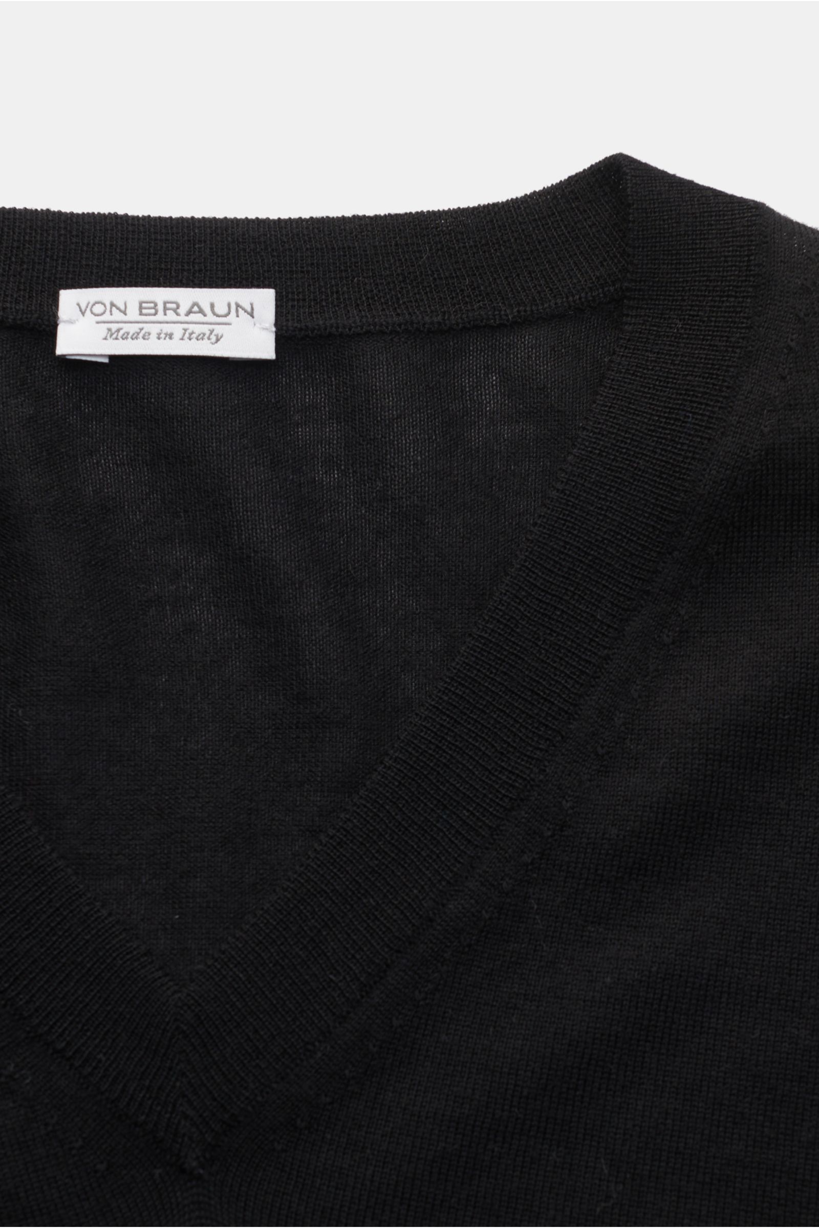 von Braun Feinstrick V-Neck Pullover schwarz