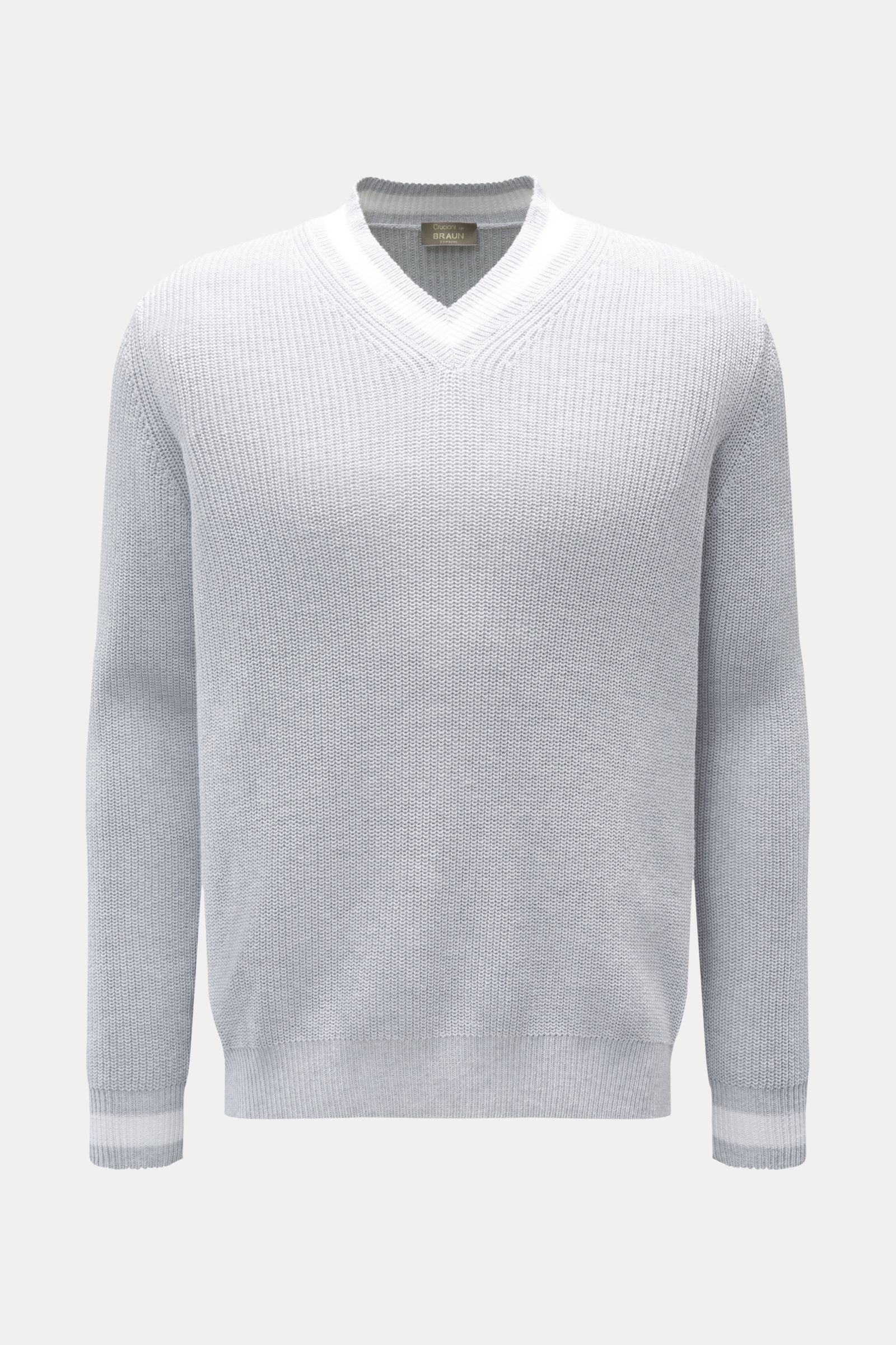Cruciani V-neck jumper light grey
