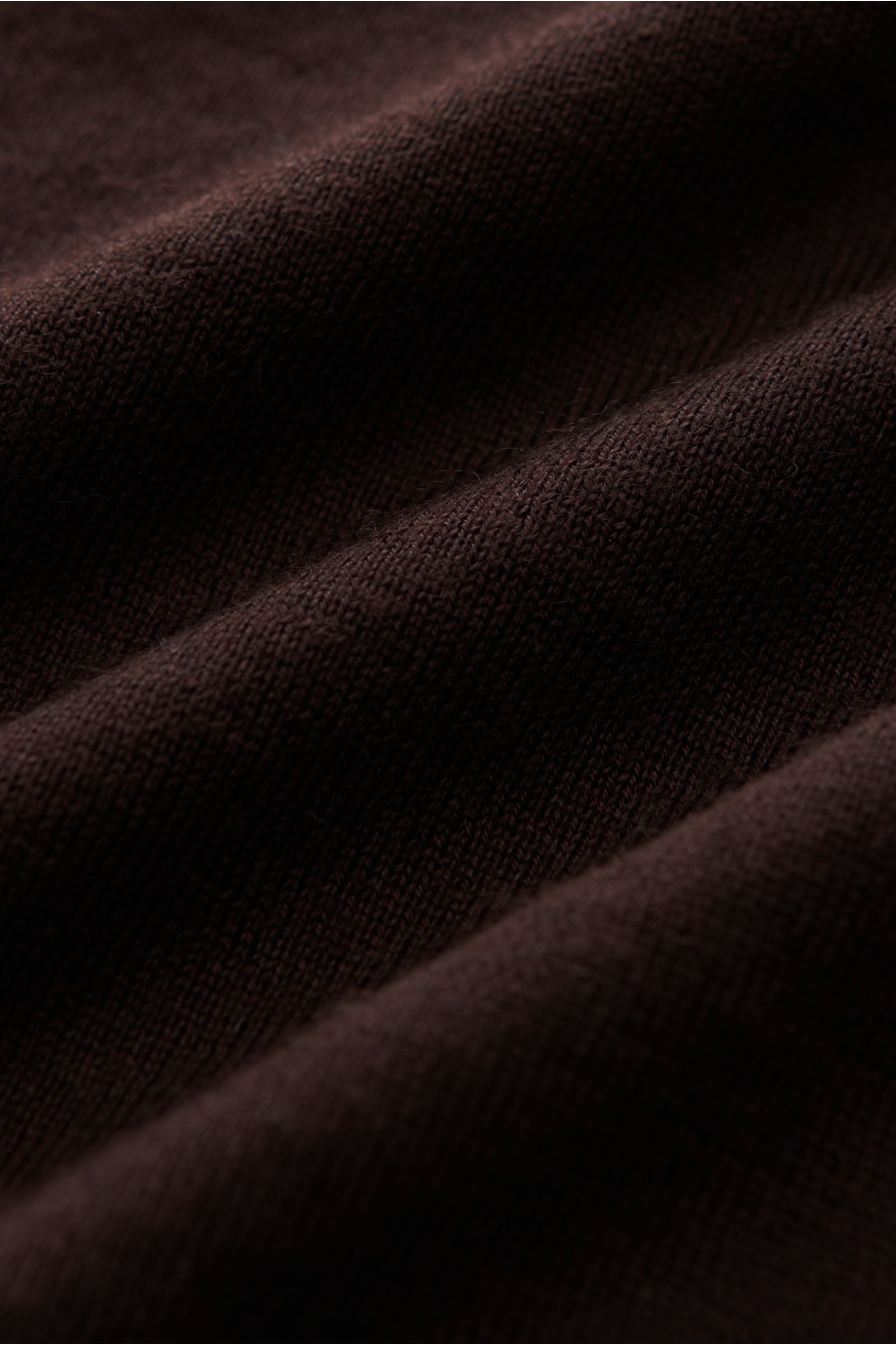 Fedeli Feinstrick V-Neck Pullover dunkelbraun