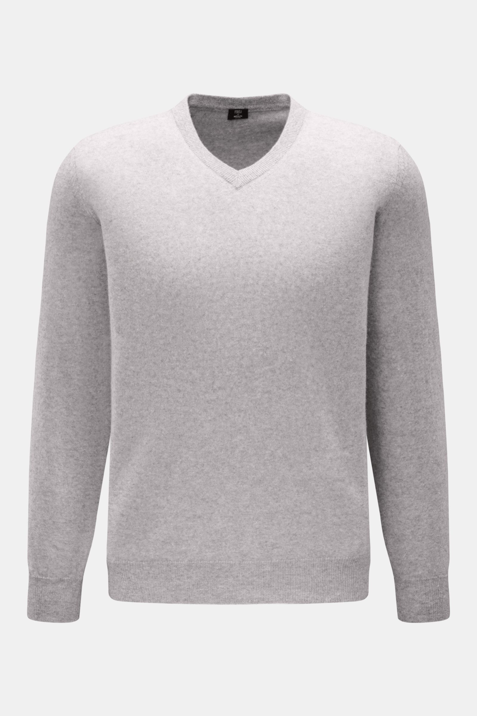 Fedeli V-Neck Pullover grau meliert