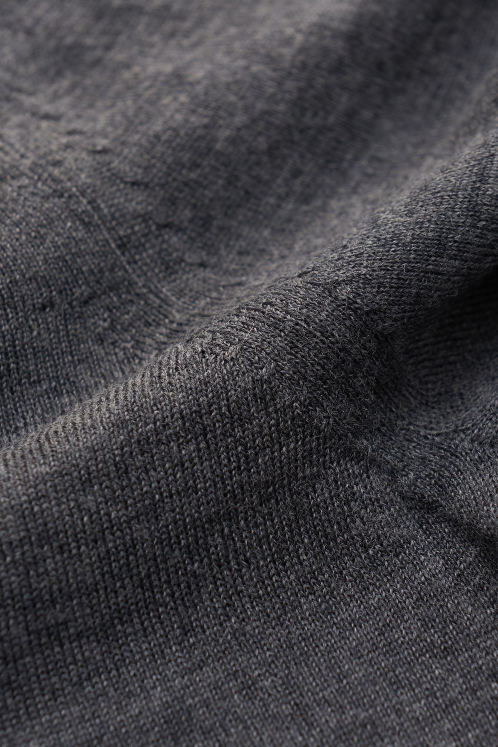 von Braun Merino V-Neck Pullover dunkelgrau meliert