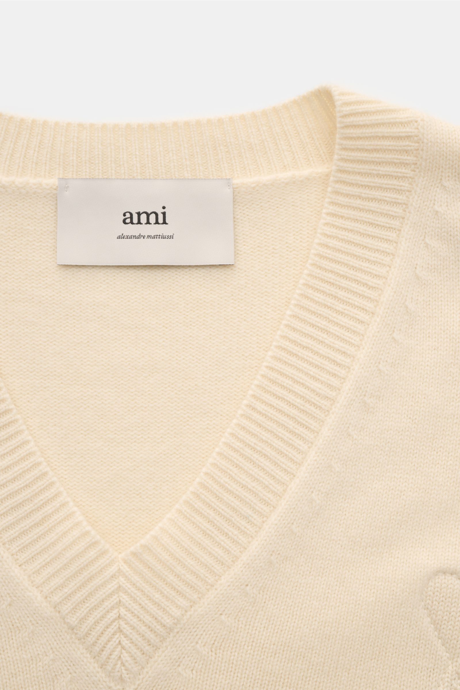 AMI PARIS V-neck jumper cream | BRAUN Hamburg