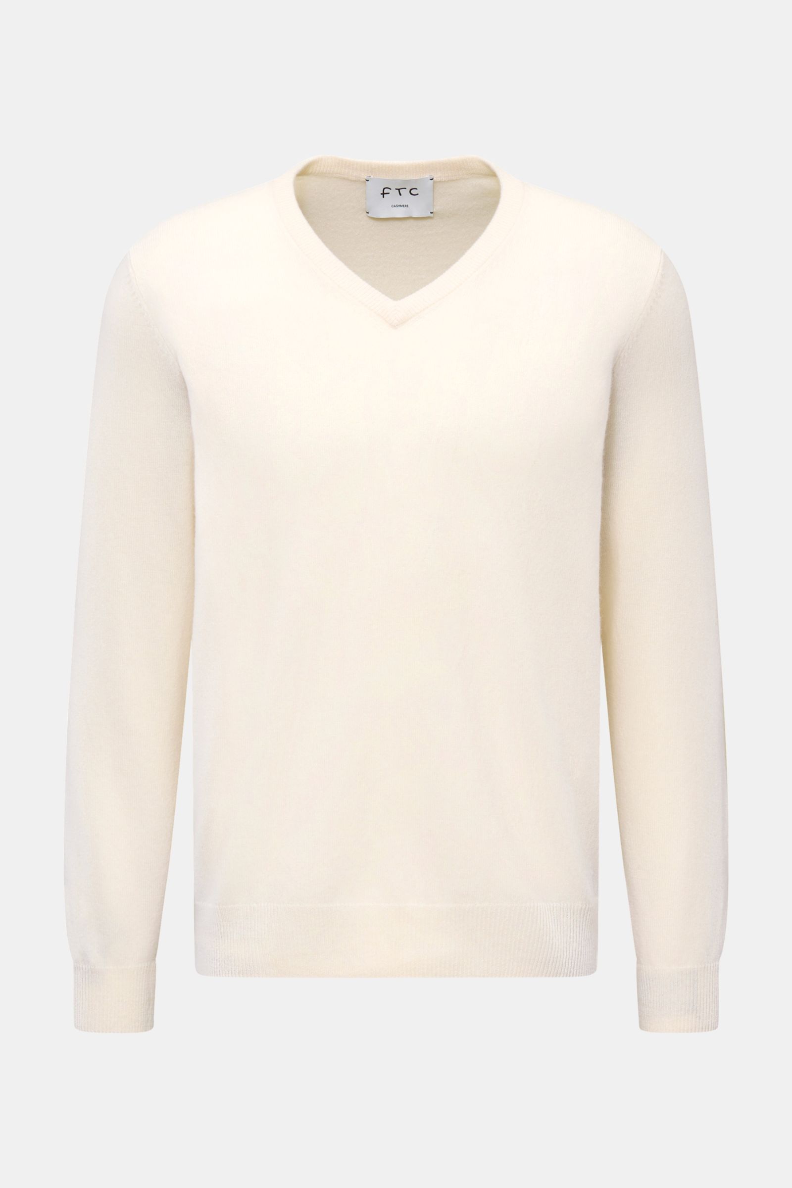 FTC cashmere V-neck jumper off-white BRAUN Hamburg