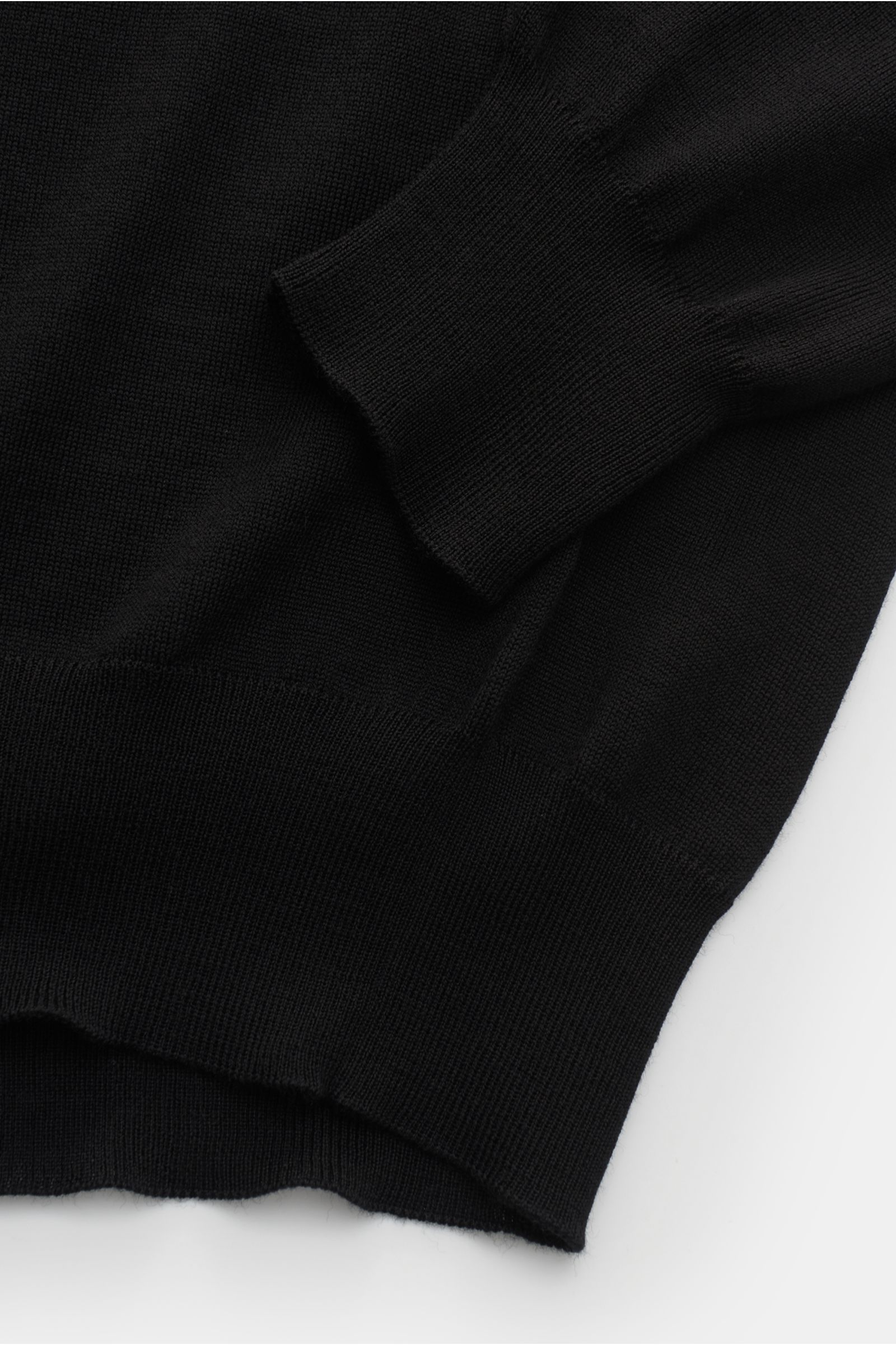 Filippo de Laurentiis Merino Feinstrick V-Neck Pullover schwarz