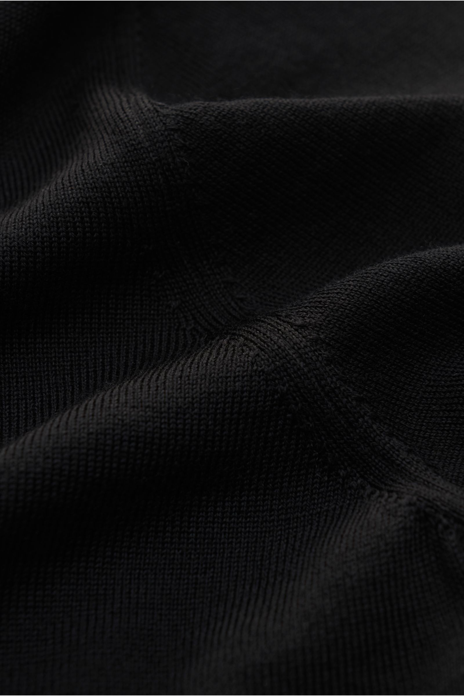 Filippo de Laurentiis Merino Feinstrick V-Neck Pullover schwarz