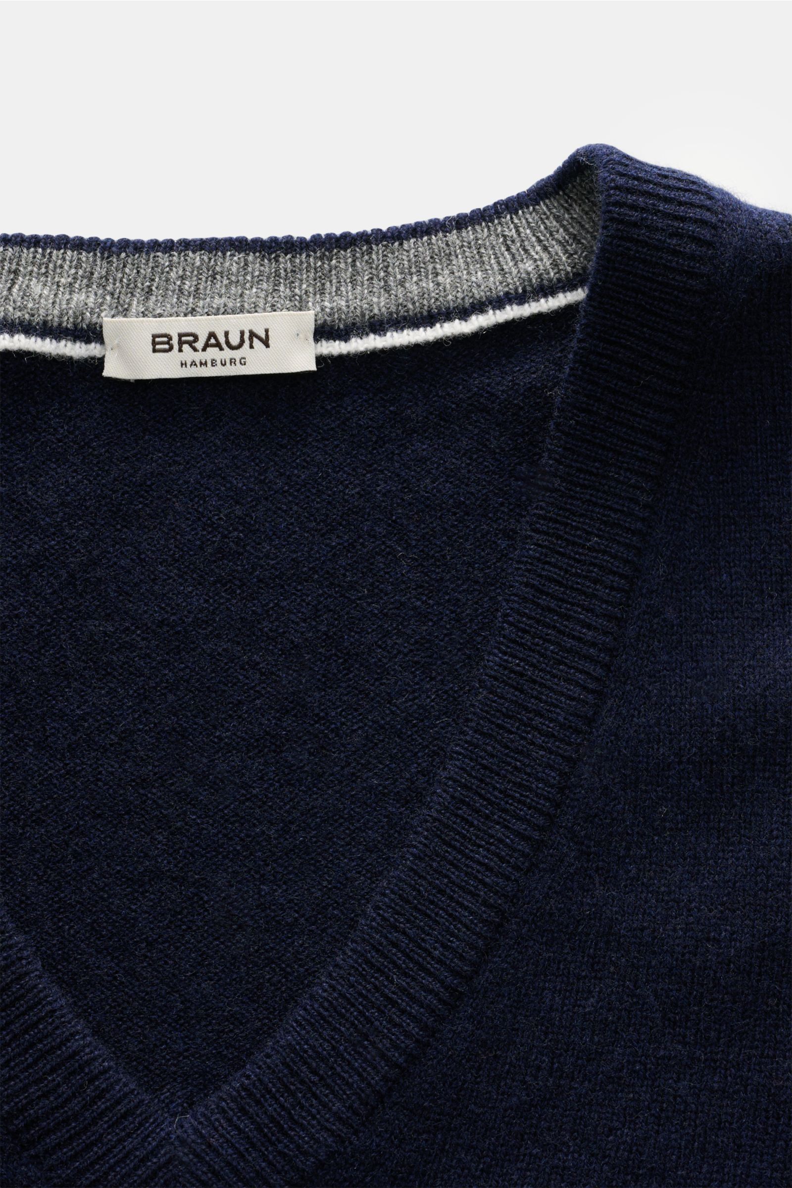 BRAUN Hamburg V-Neck Pullover navy