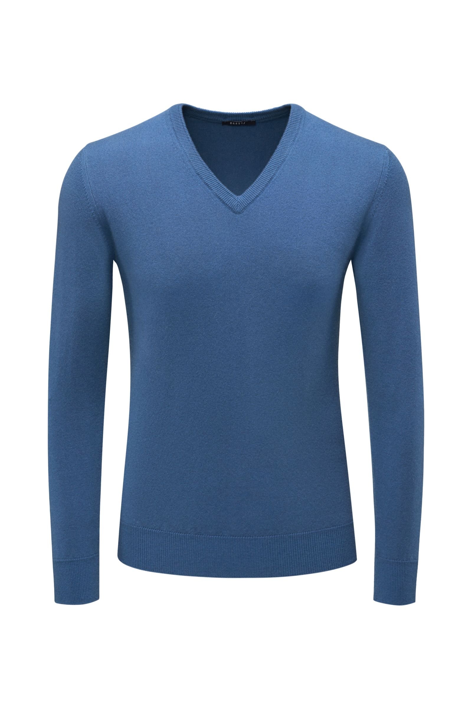 Cashmere V-neck jumper blue