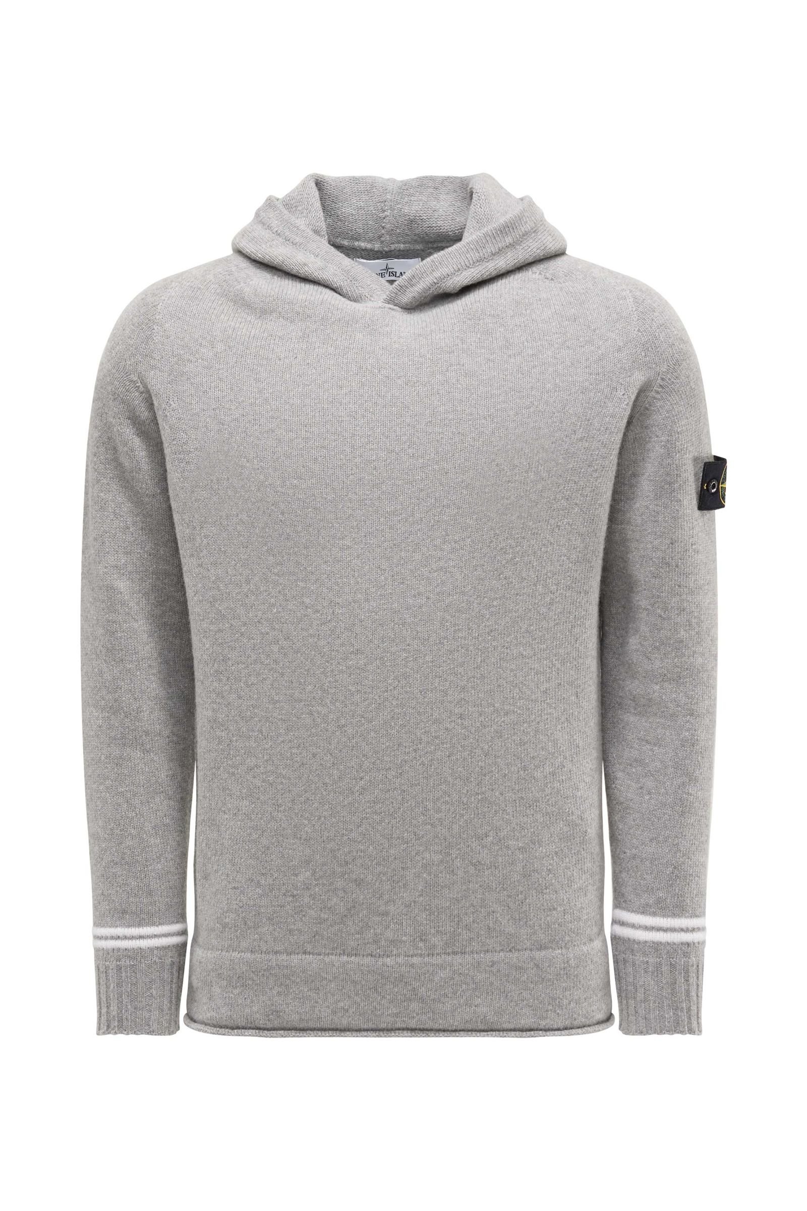 Hooded jumper light grey