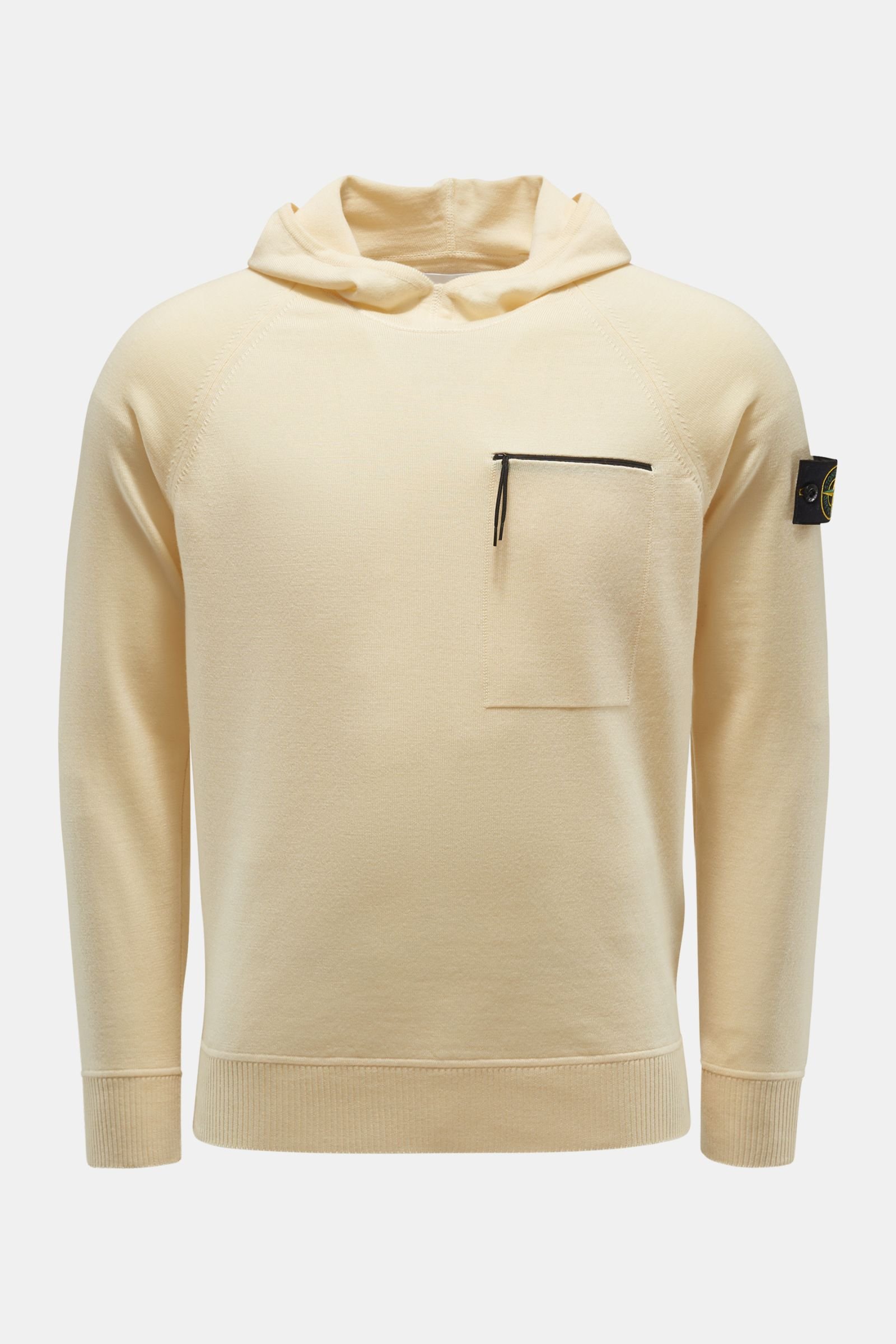 Hooded jumper pastel yellow