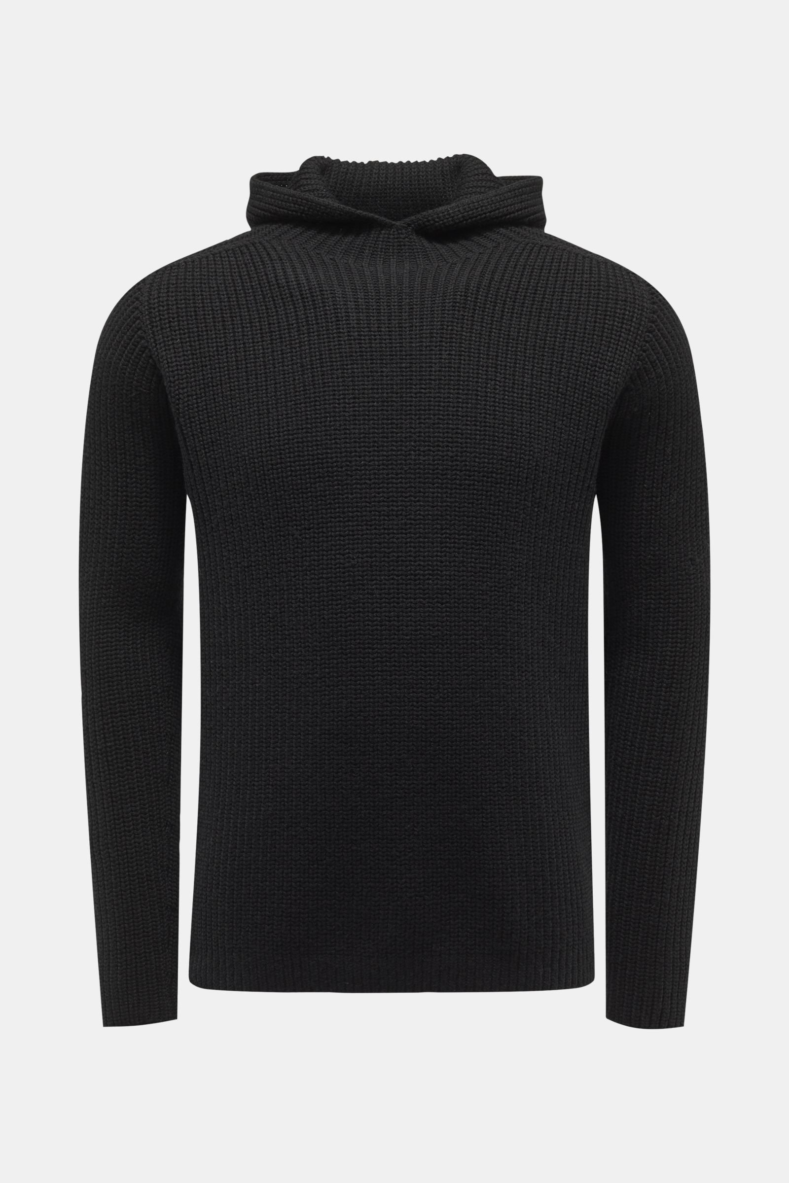 Merino hooded jumper 'Er10pel.130' black