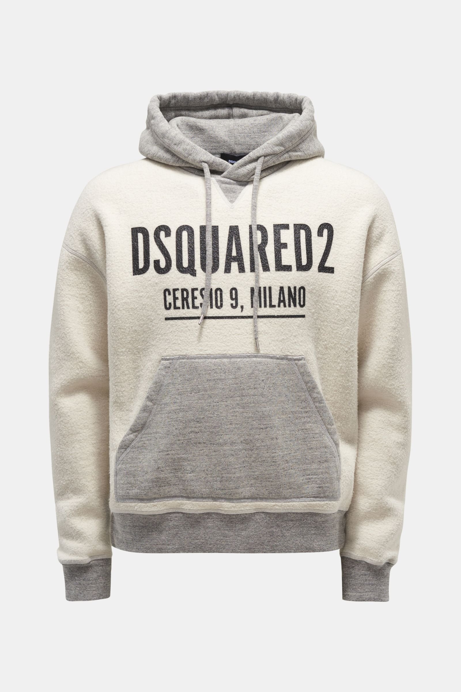 Hooded jumper off-white/grey