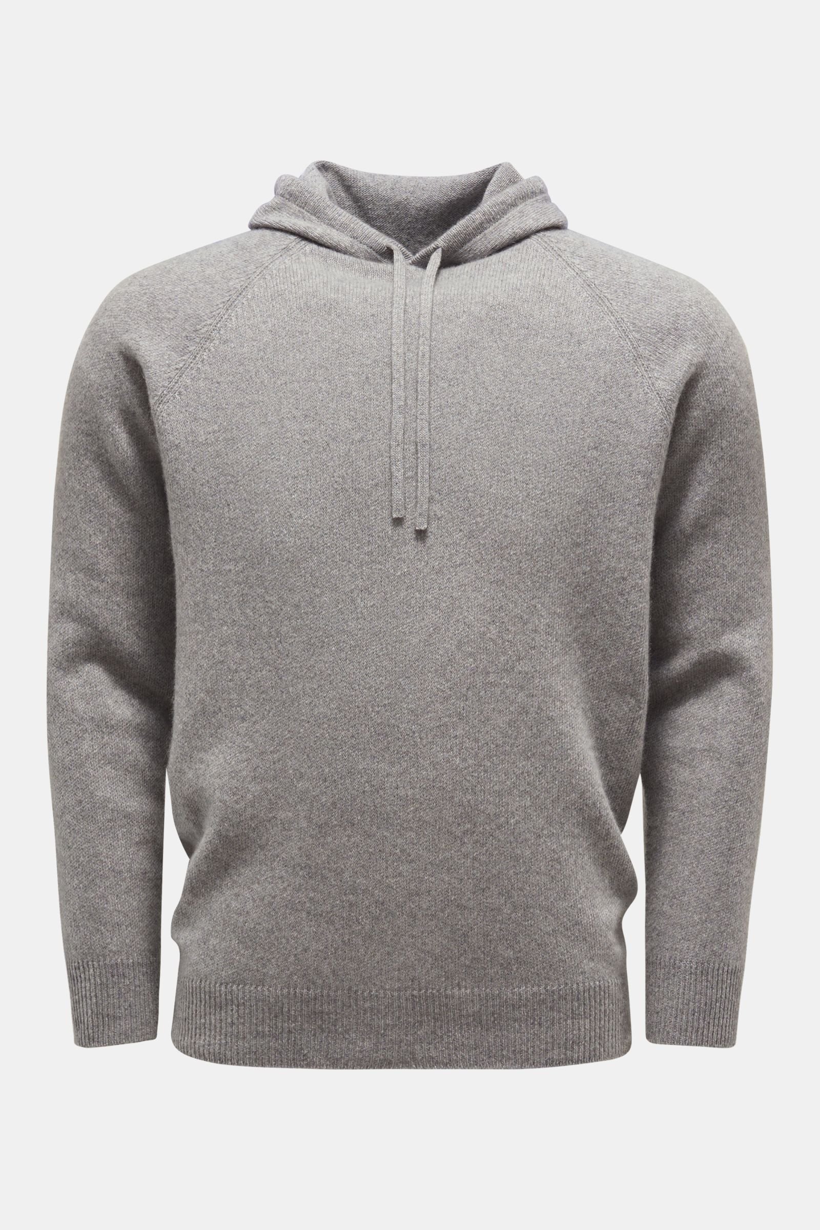 Cashmere hooded jumper 'The Hoodie' grey