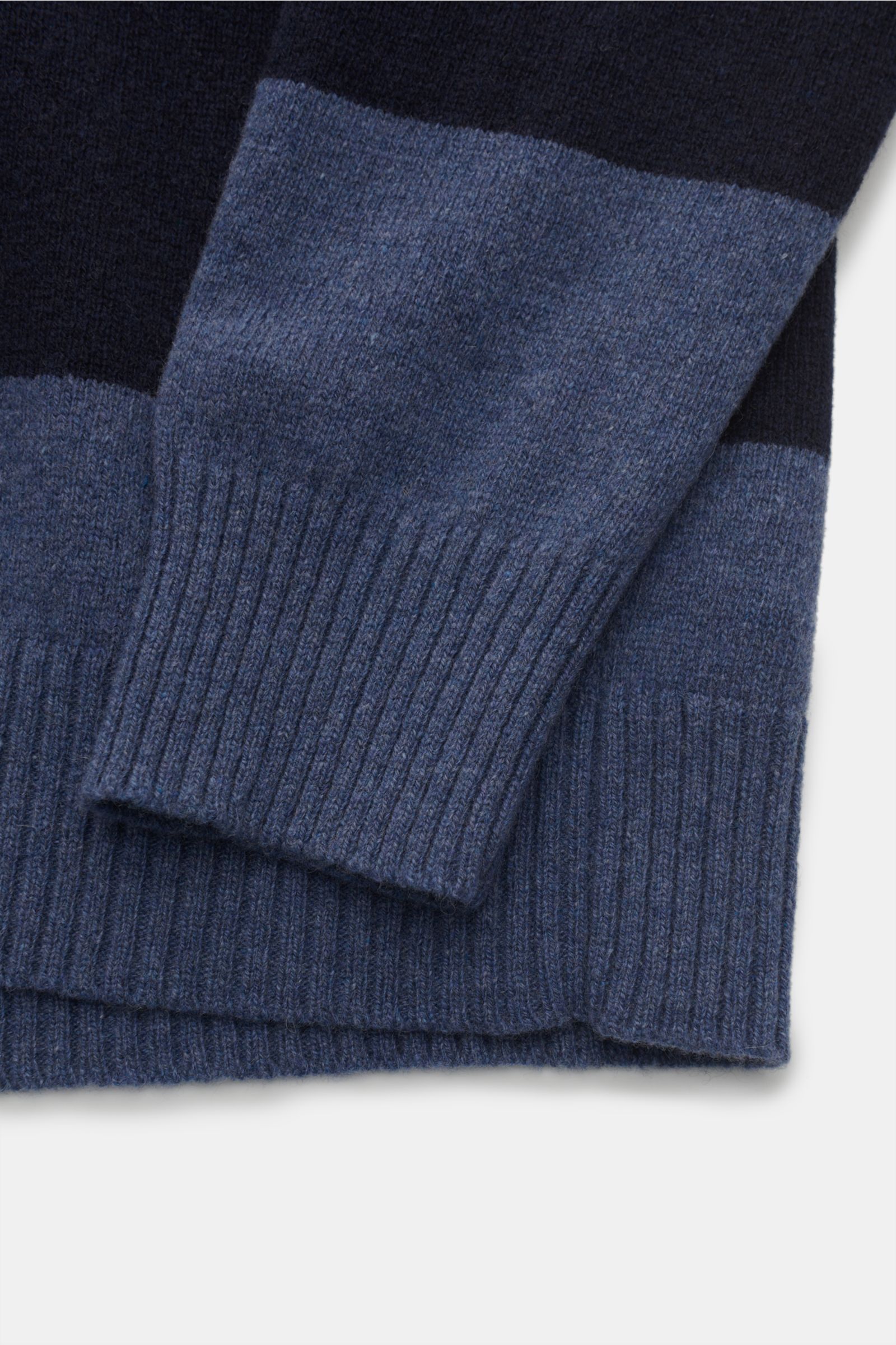 von Braun Cashmere hooded jumper grey-blue/navy striped