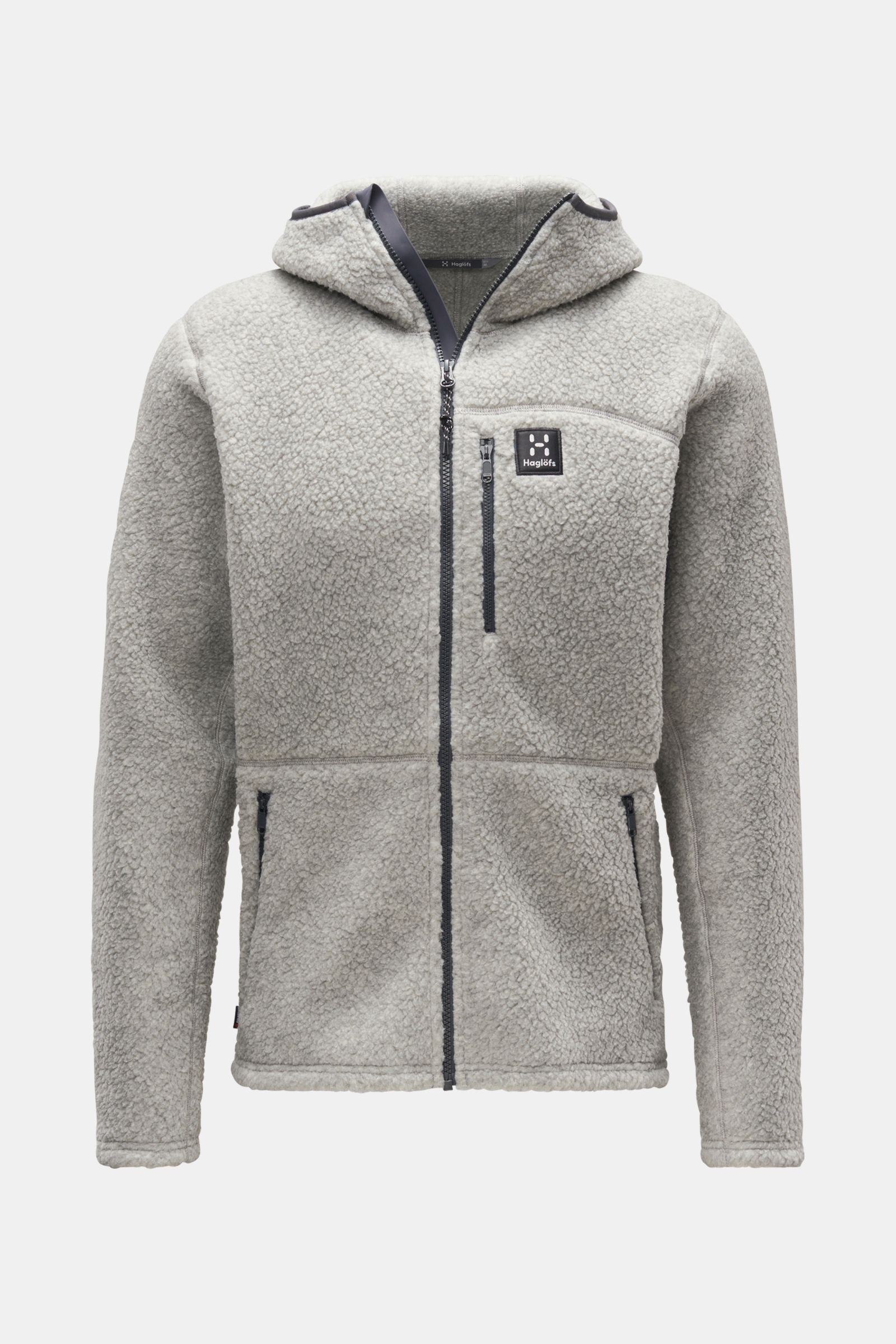 Fleece jacket 'Pile Hood' grey