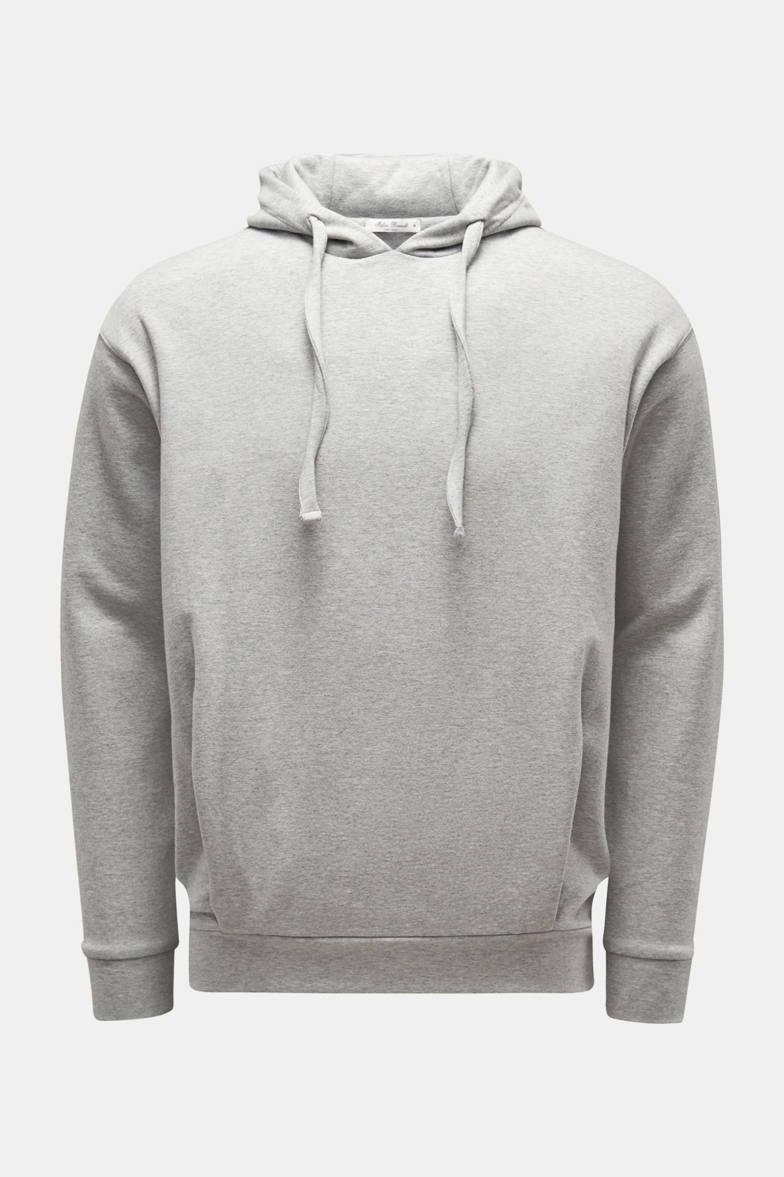 Jersey hooded jumper 'Jorge' light grey