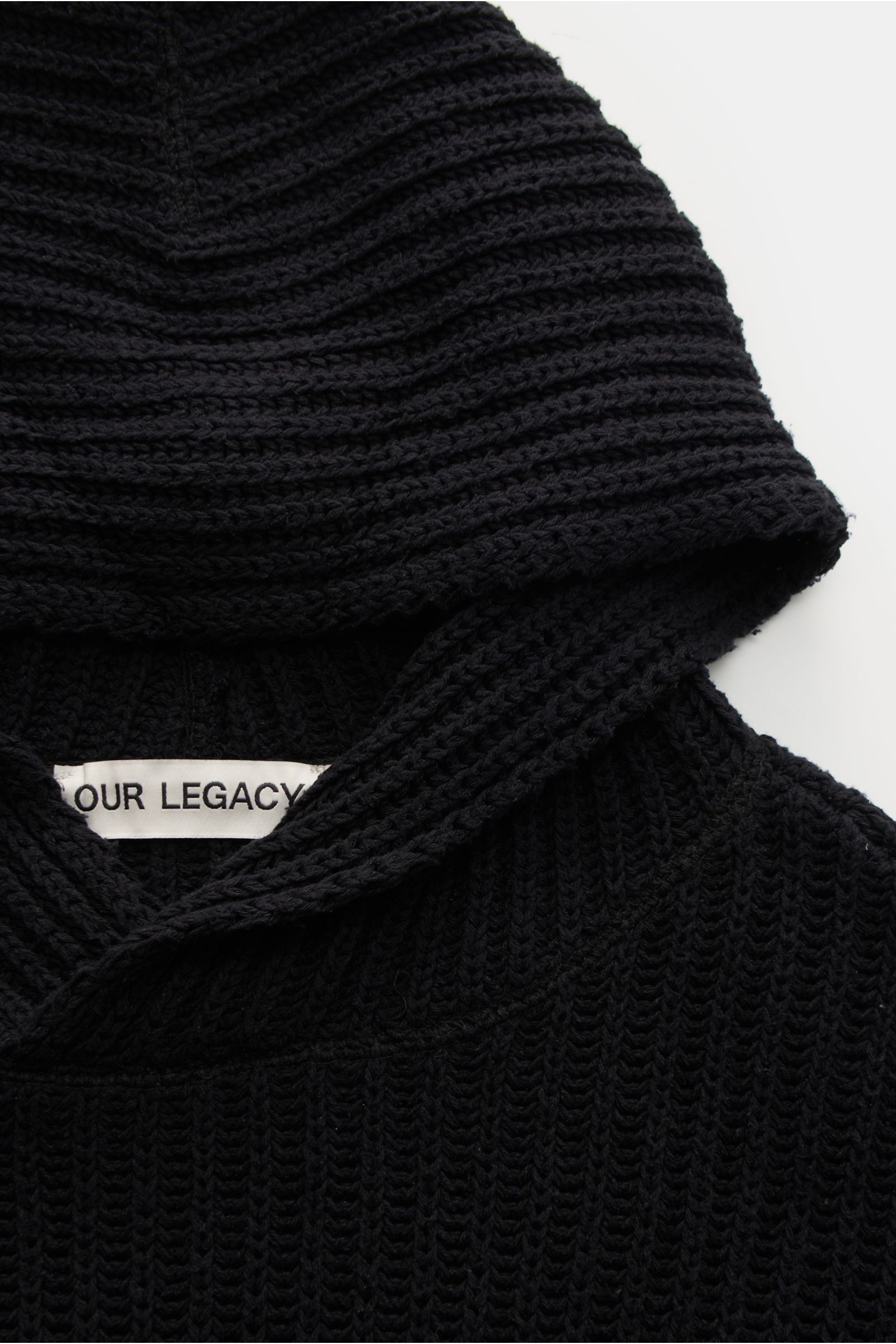 Our Legacy Silk hooded jumper black