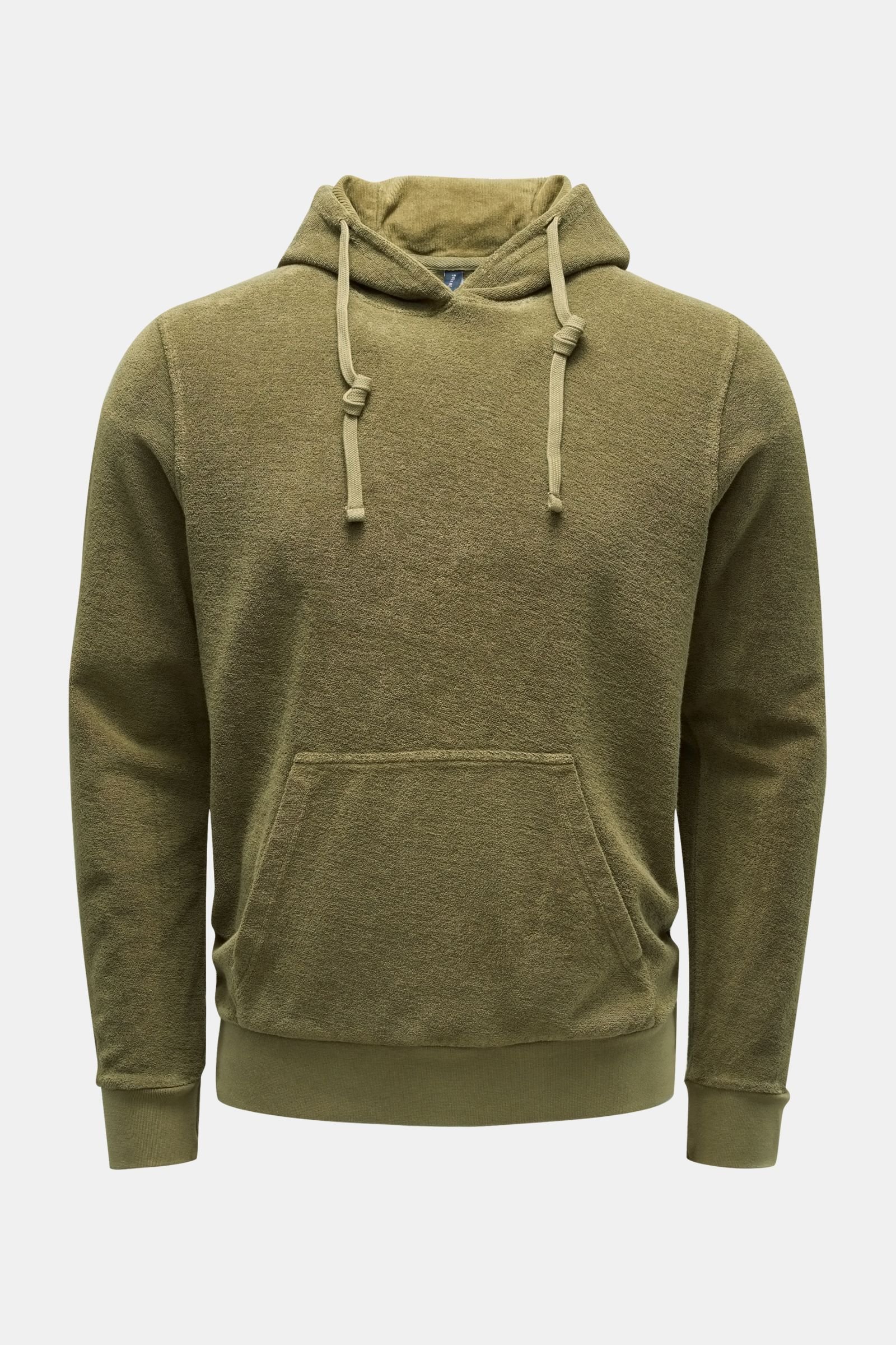 Terry hooded jumper olive