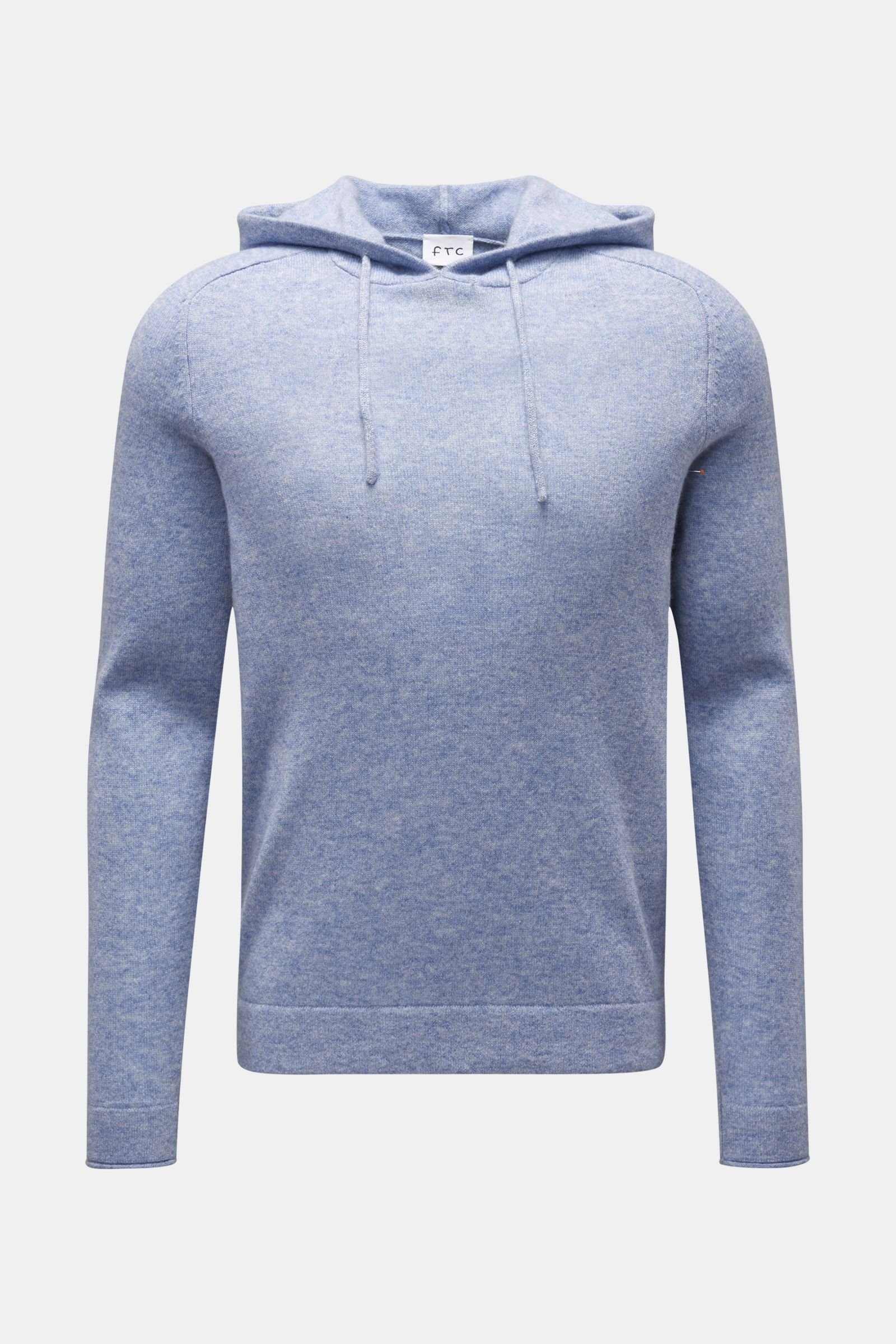 Cashmere hooded jumper grey-blue